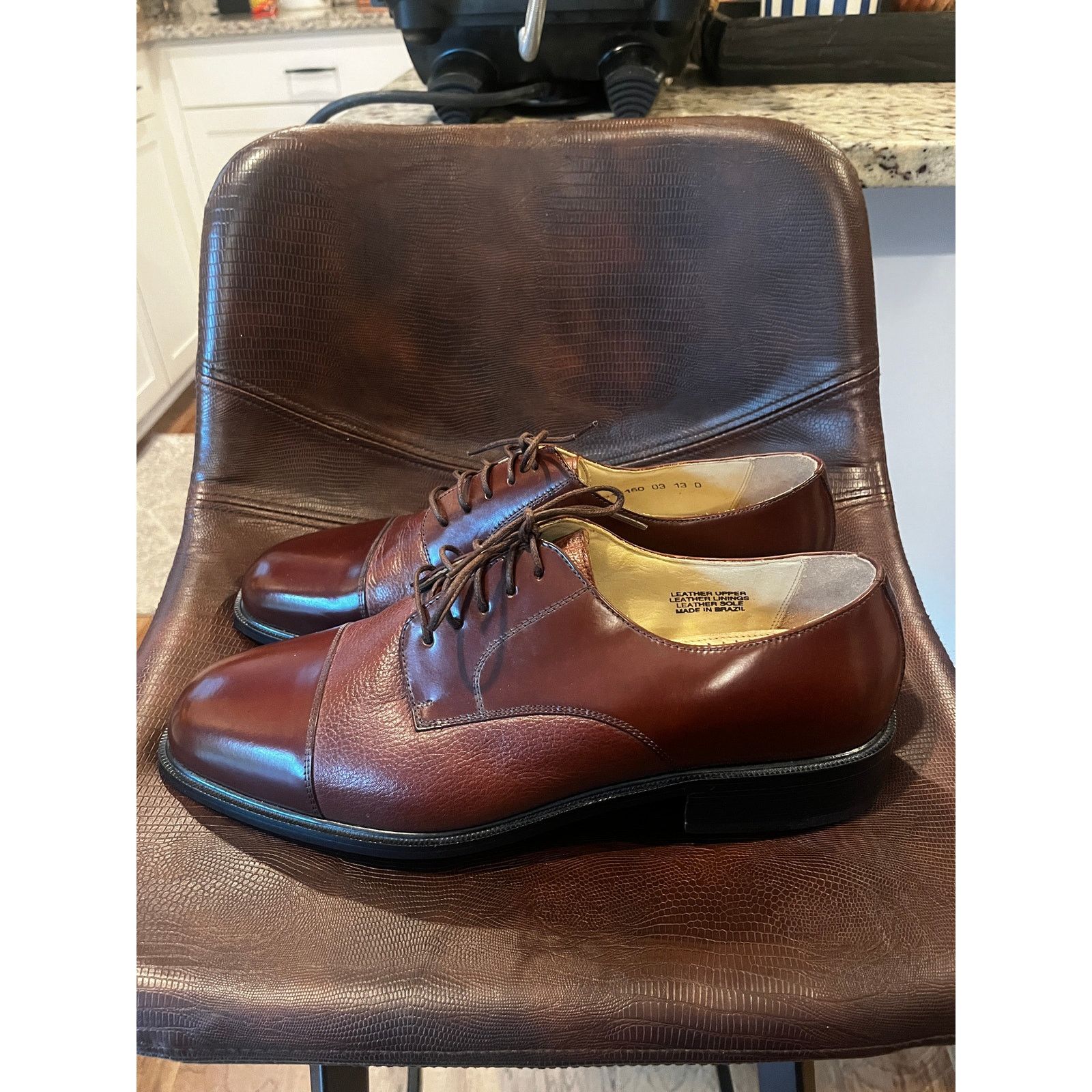 Florsheim Florsheim Pebble Leather Oxfords Dress Shoes Cognac Men's 13 Size US 13 / EU 46 - 5 Thumbnail