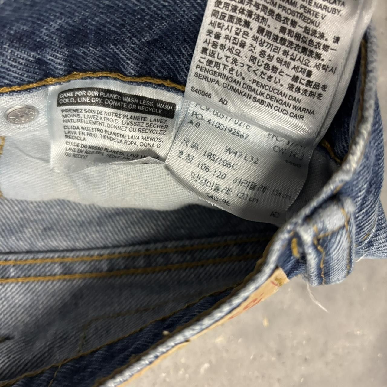 Levi's × Vintage Crazy Vintage Y2K/2000s Baggy Grunge Dark Wash Levis Skater Denim Jeans! Size US 42 / EU 58 - 8 Thumbnail