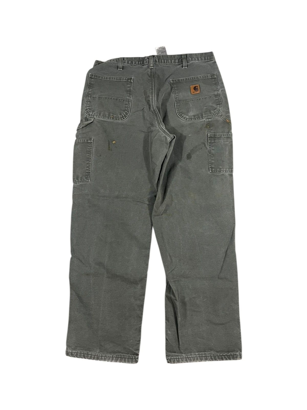 Carhartt Vintage Carhartt B111 MOS Flannel Lined Pants Faded Green Size US 37 - 2 Thumbnail