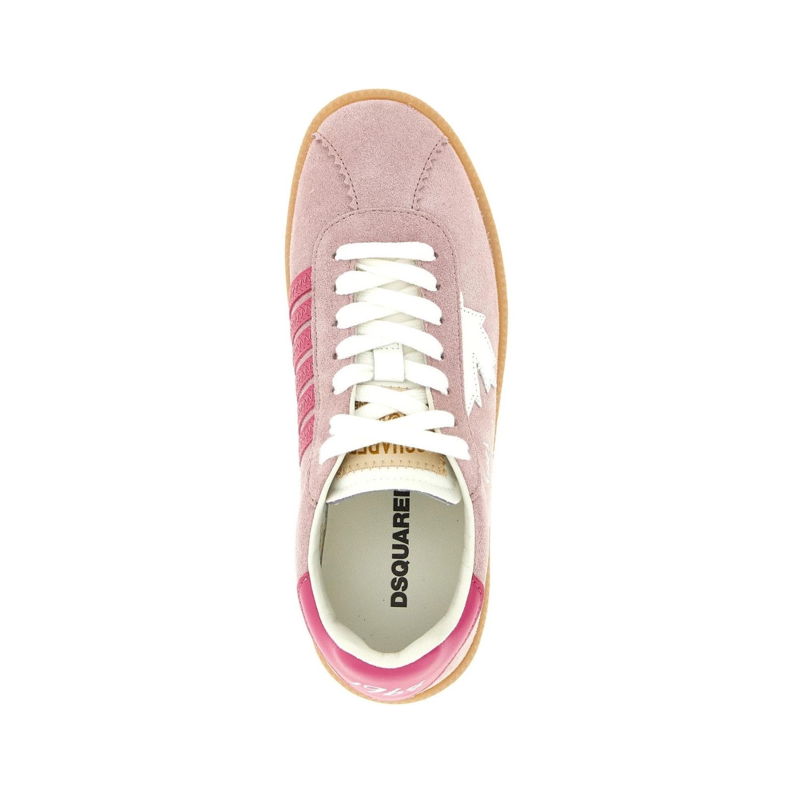 Dsquared2 DSQUARED2 Rebels Pink Leather Sneakers New & Authentic (Wome Size US 8.5 / IT 38.5 - 5 Thumbnail