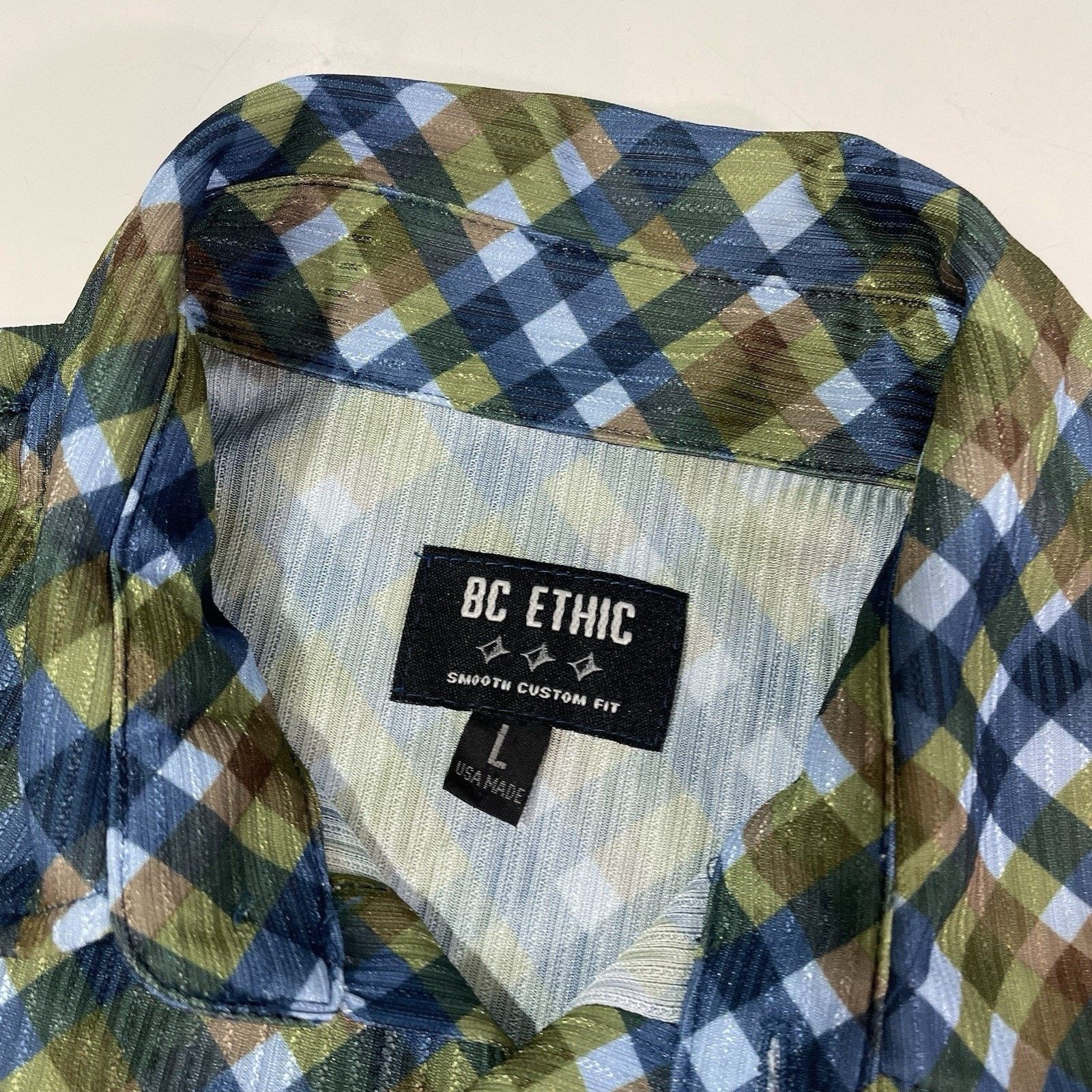 Bc Ethic BC Ethic Men’s Lounge Club Shirt Lg Textured Shine Casual Size US L / EU 52-54 / 3 - 4 Thumbnail