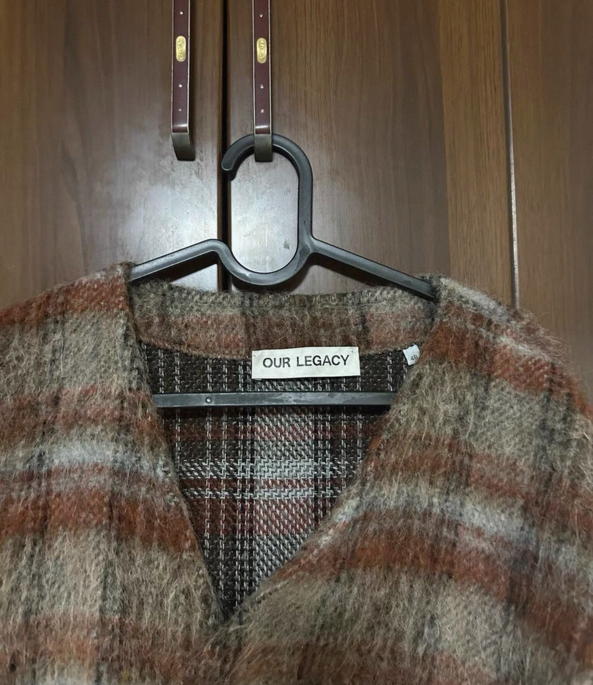 Our Legacy our legacyBrown plaid horsehair cardigan 2503-Nextarrow Size US M / EU 48-50 / 2 - 3 Thumbnail
