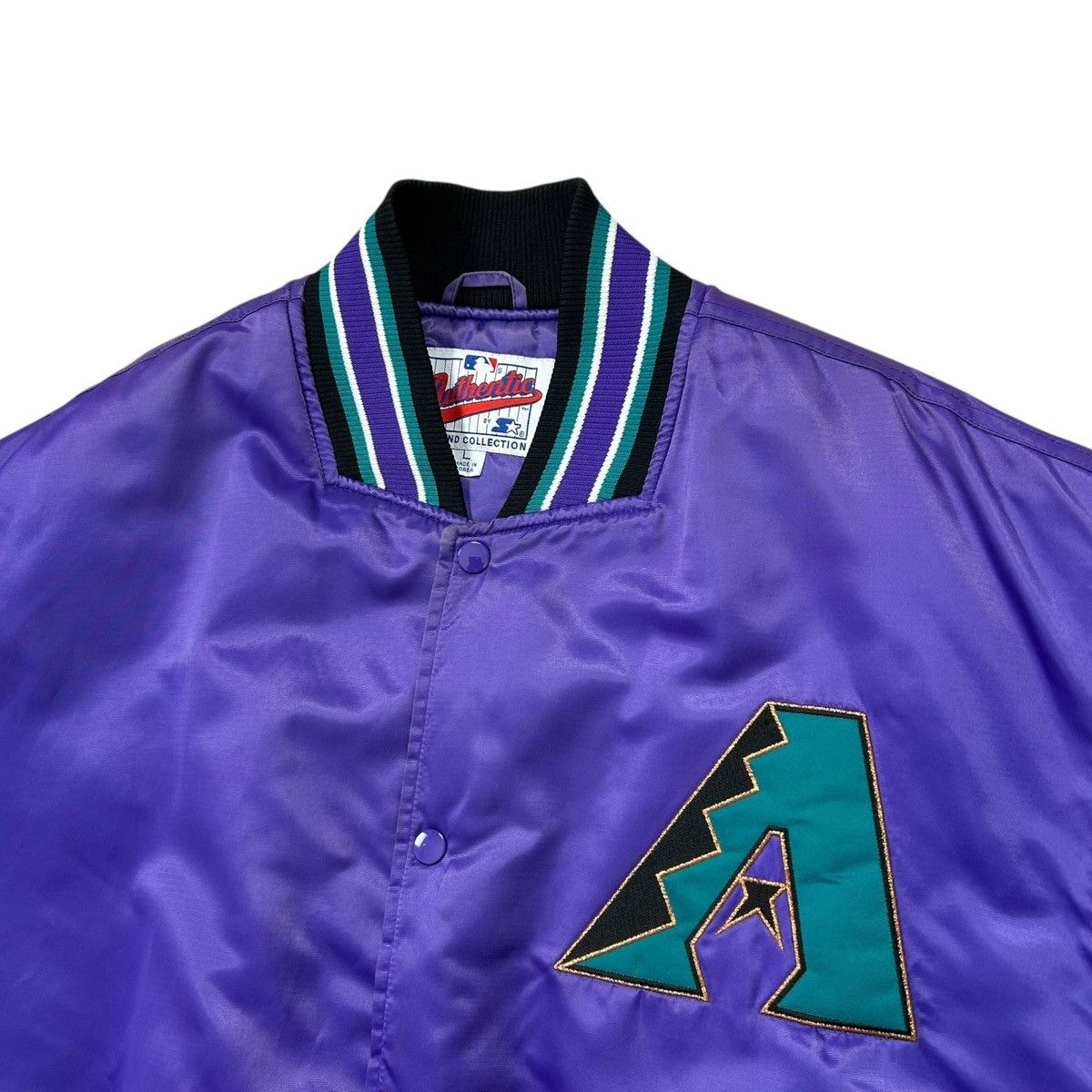 MLB VTG 90s ARIZONA DIAMONDBACKS STARTER SATIN BOMBER JACKET Size US L / EU 52-54 / 3 - 2 Thumbnail