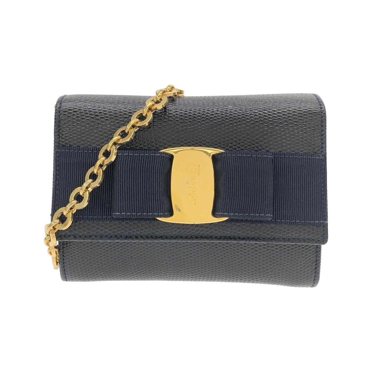 Salvatore Ferragamo Salvatore Ferragamo 21 3202 Leather Shoulder Bag Leather Shoulder Bag 21 3202 Duty Free For Usa in Black, Women's