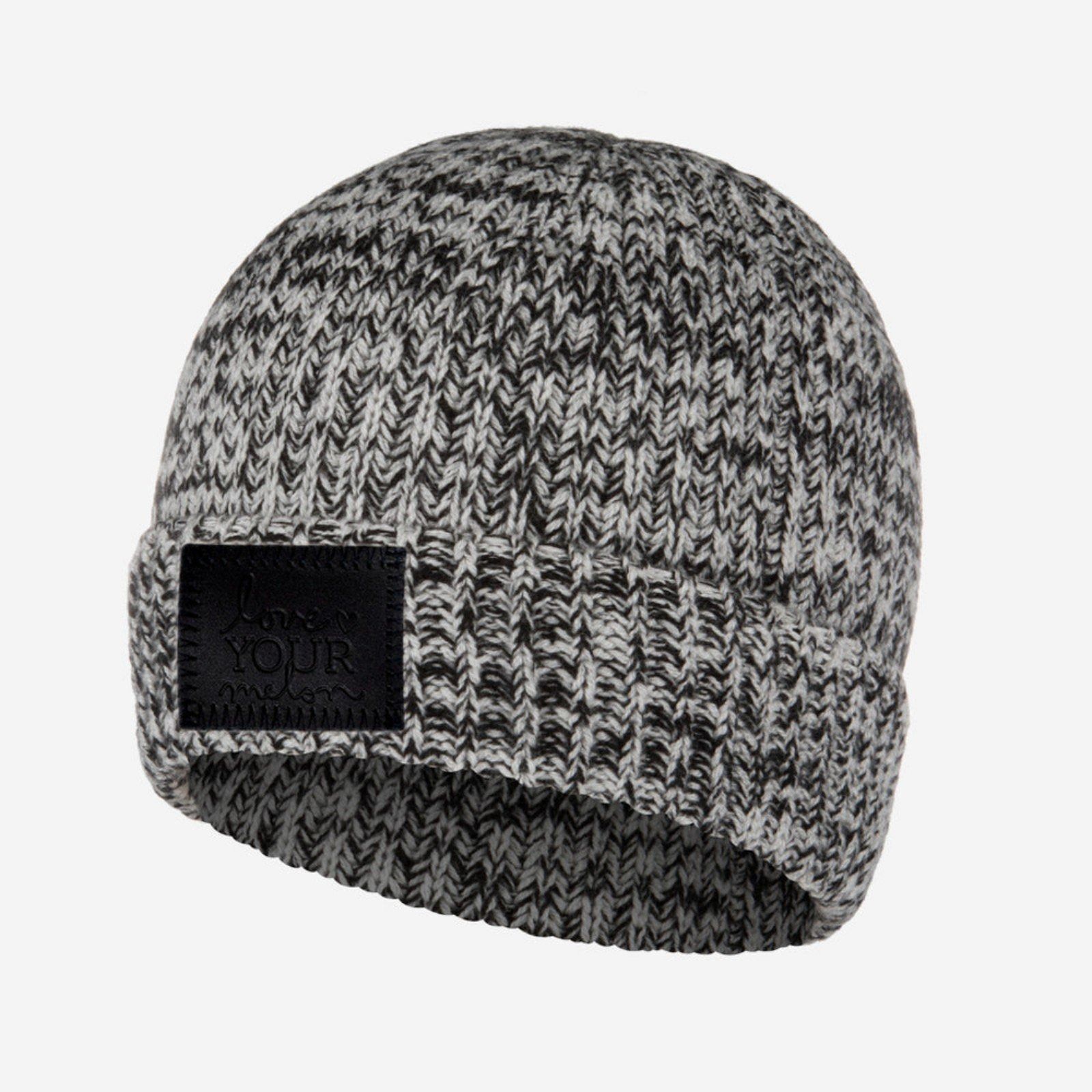 Other Love Your Melon Unisex Beanie Black Speckled Cuffed Beanie H Size ONE SIZE - 1 Thumbnail