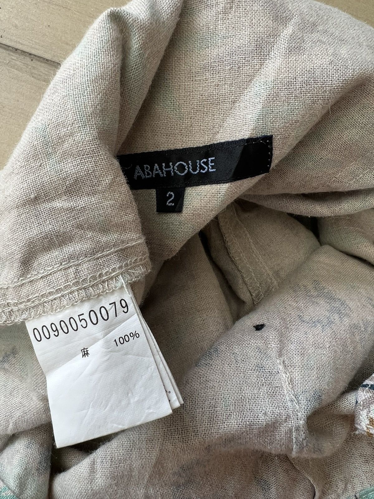 ABAHOUSE Vintage Abahouse Japan 100% Linen Floral Trouser Pant Size US 31 - 24 Thumbnail