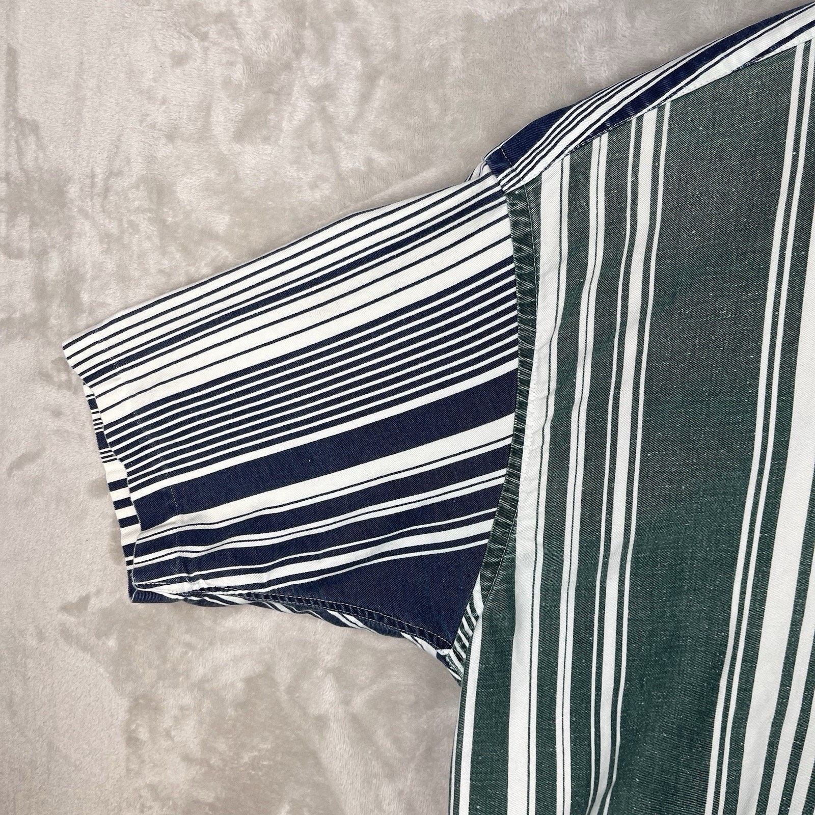 Other Review by Baxter Men's Striped Oversized Denim Shirt 90s Size US M / EU 48-50 / 2 - 6 Thumbnail
