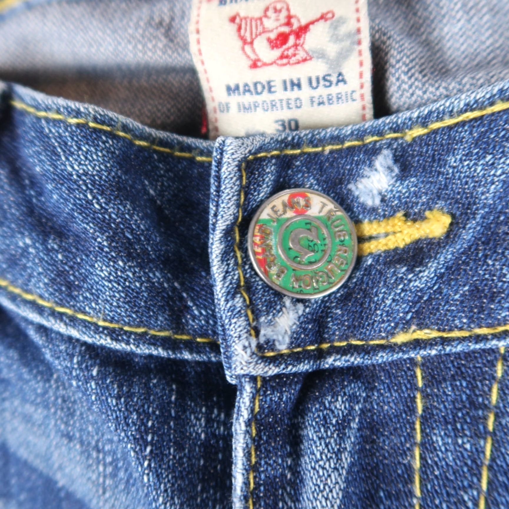True Religion True Religion Billy Jeans Womens Size 30 Straight Leg Low Rise Flap Size 30" / US 8 / IT 44 - 5 Thumbnail