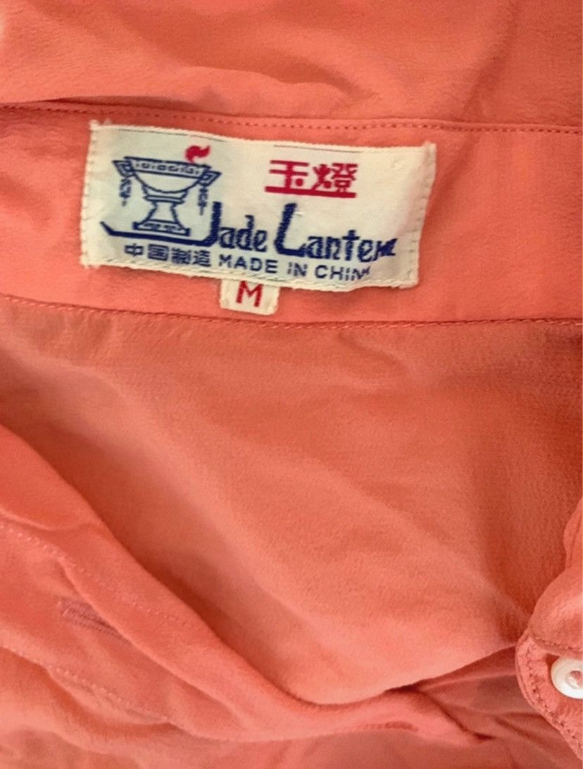 Designer × Japanese Brand × Vintage Y2K Retro JADE LANTERN 100% Pure Silk Chinese Peach Shirt M Size M / US 6-8 / IT 42-44 - 5 Thumbnail