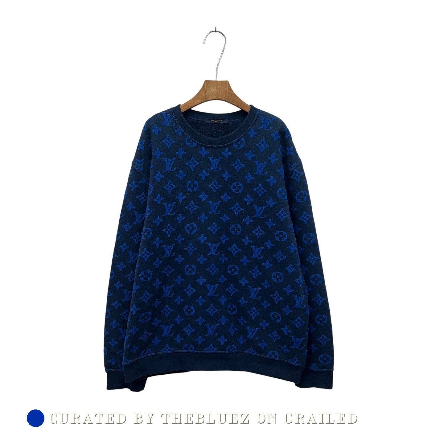 Louis Vuitton Louis Vuitton LV All-Over Flocked Sweatshirt Size US XL / EU 56 / 4 - 1 Thumbnail
