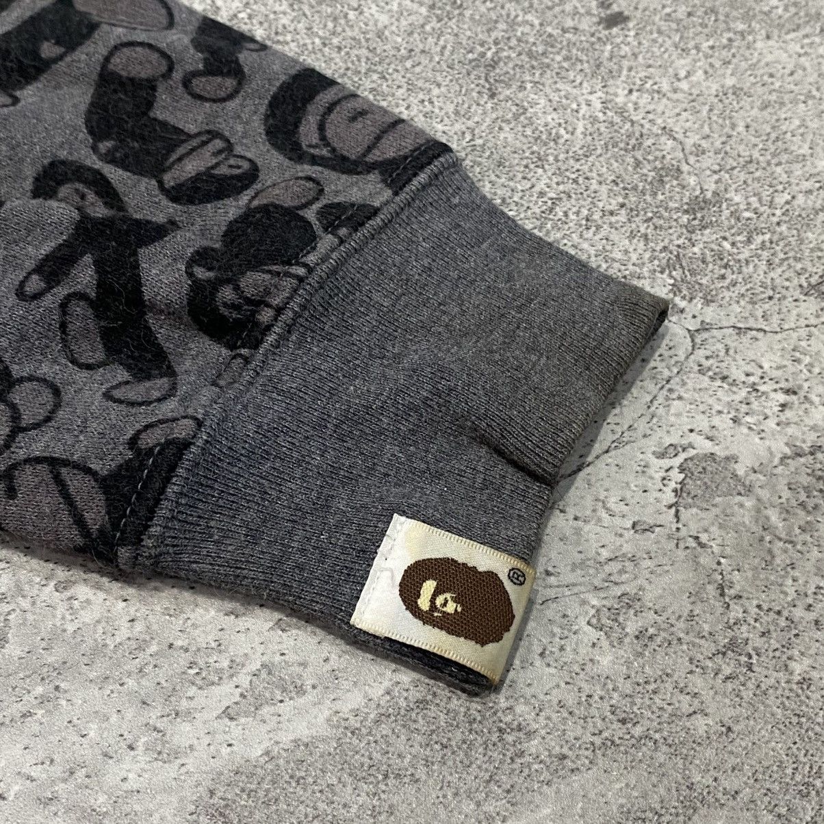 Bape Baby Milo Print Dark Gray Hoodie Size S / US 4 / IT 40 - 7 Thumbnail