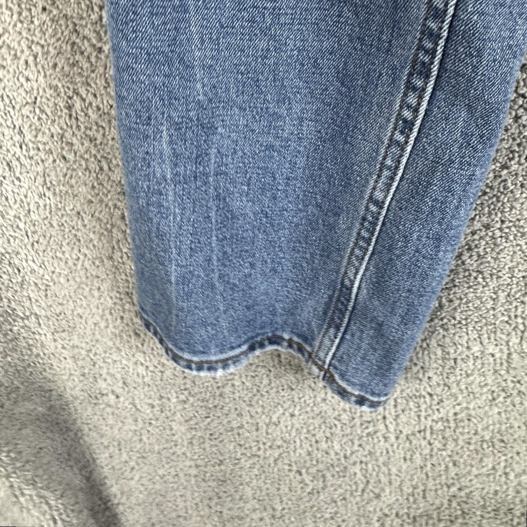 Abercrombie & Fitch Abercrombie & Fitch Jeans Womens 30 Slim Straight Ultra High Rise Curve Love Denim Blue 5-Pocket Distressed Stretch Womens Jeans Size 30" / US 8 / IT 44 - 7 Thumbnail