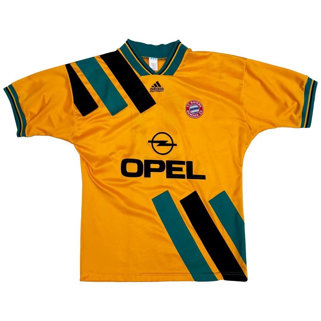 Adidas FC Bayern Munich 1993 95 90s Vintage Adidas Away Opel Jersey Size US L / EU 52-54 / 3 - 1 Thumbnail