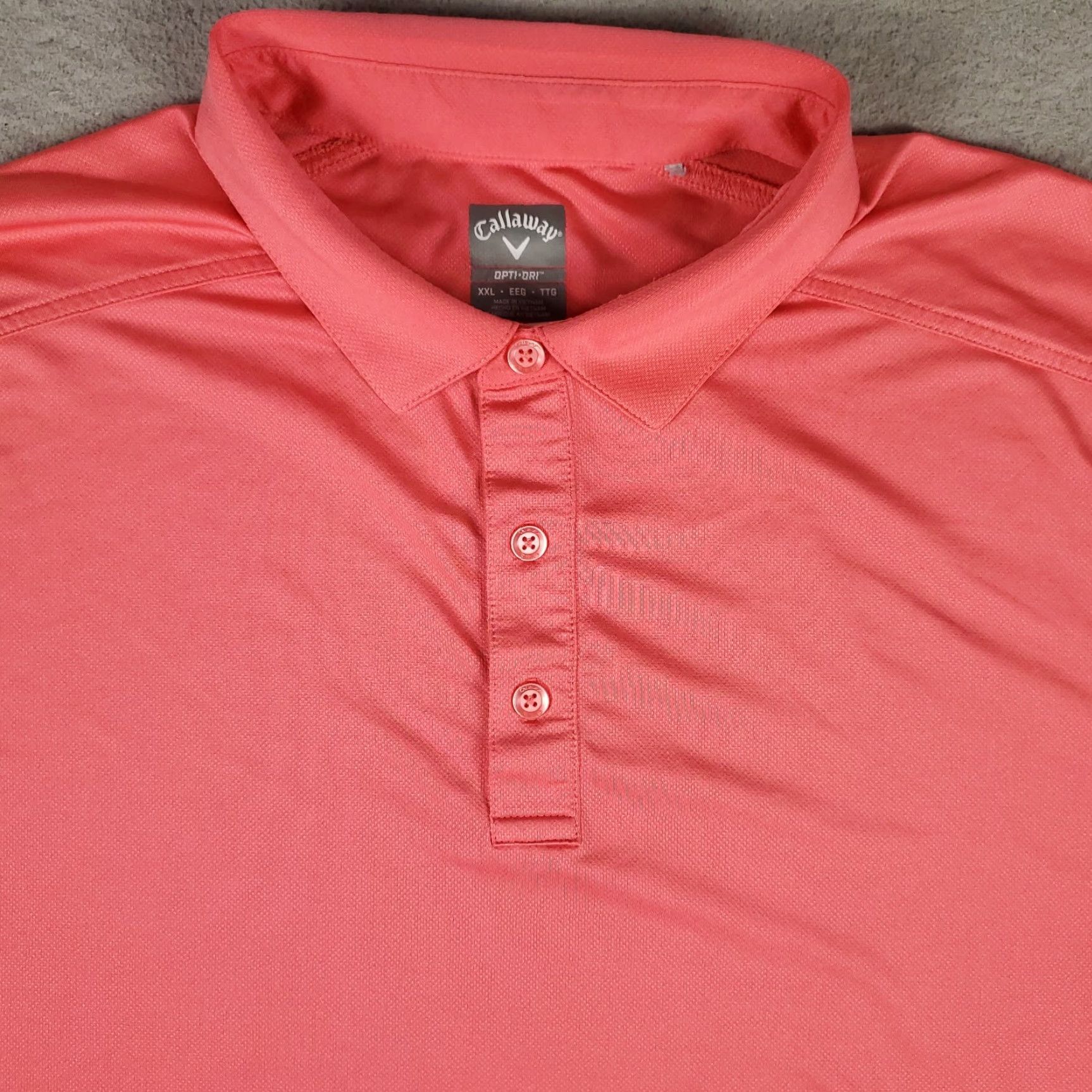 Callaway Callaway Polo Shirt Mens 2XL Pink Short Sleeve Opti Dri Fit Golf Size US XXL / EU 58 / 5 - 2 Thumbnail