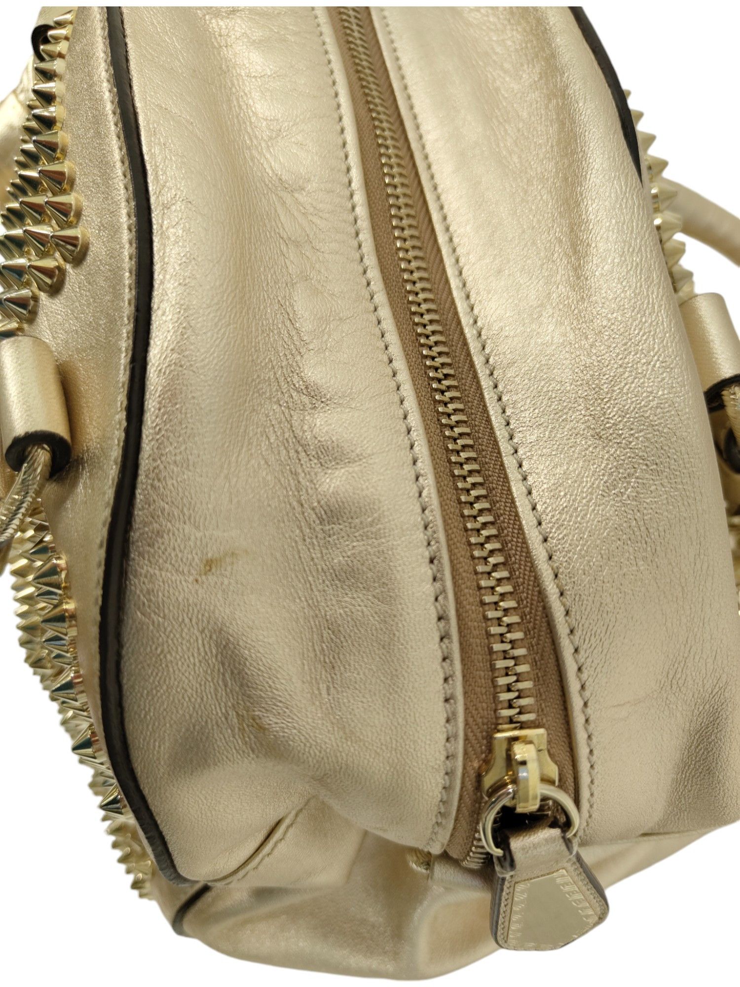 Christian Louboutin Gold Panettone Spiked Bowler Bag Size ONE SIZE - 6 Thumbnail