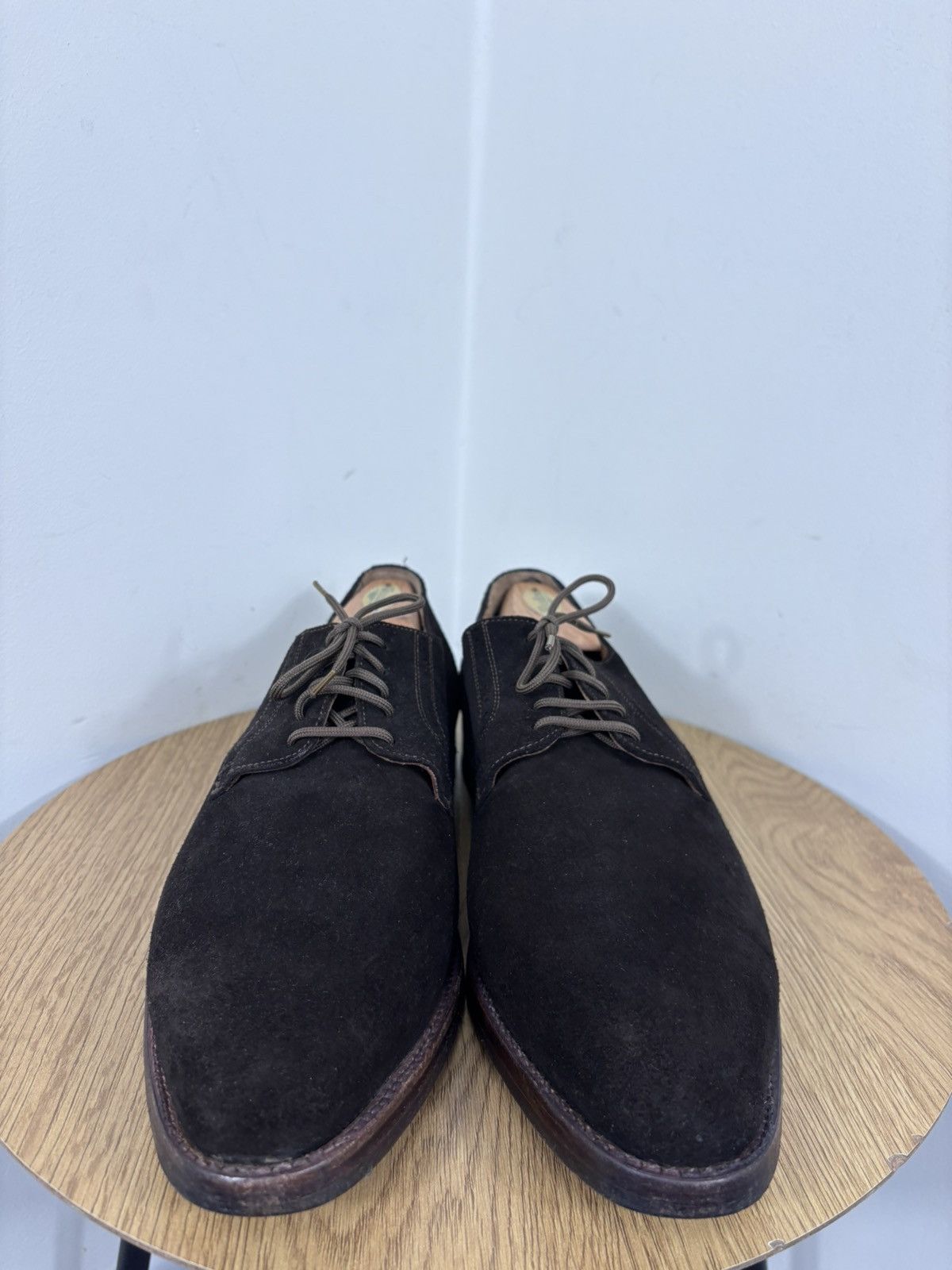 Heinrich Dinkelacker Heinrich Dinkelacker Men’s Dark Brown Suede Leather Shoes Size US 12 / EU 45 - 6 Thumbnail