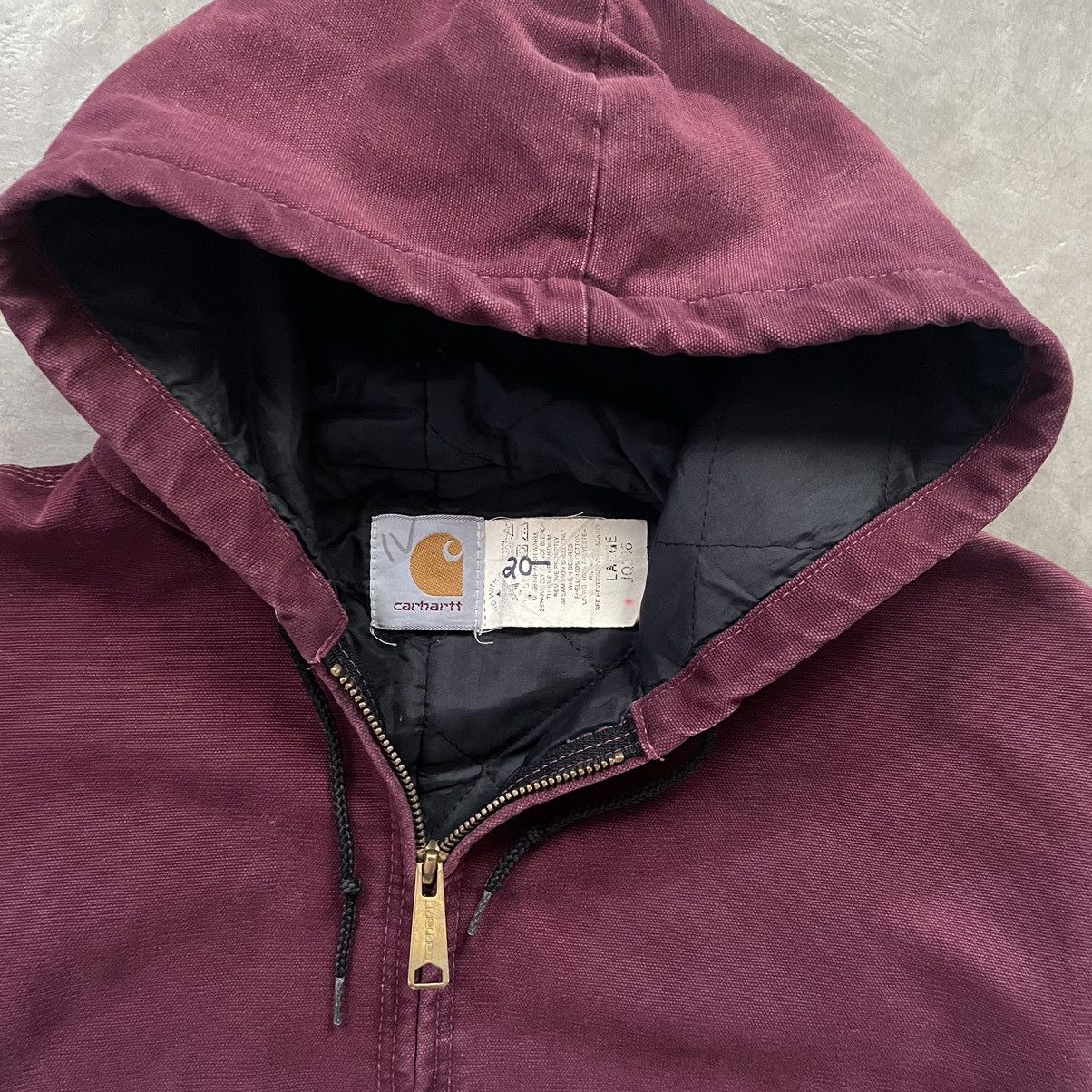 Carhartt × Vintage 90s Carhartt Duck Jacket BRG Burgundy JQ246 Size US L / EU 52-54 / 3 - 4 Thumbnail