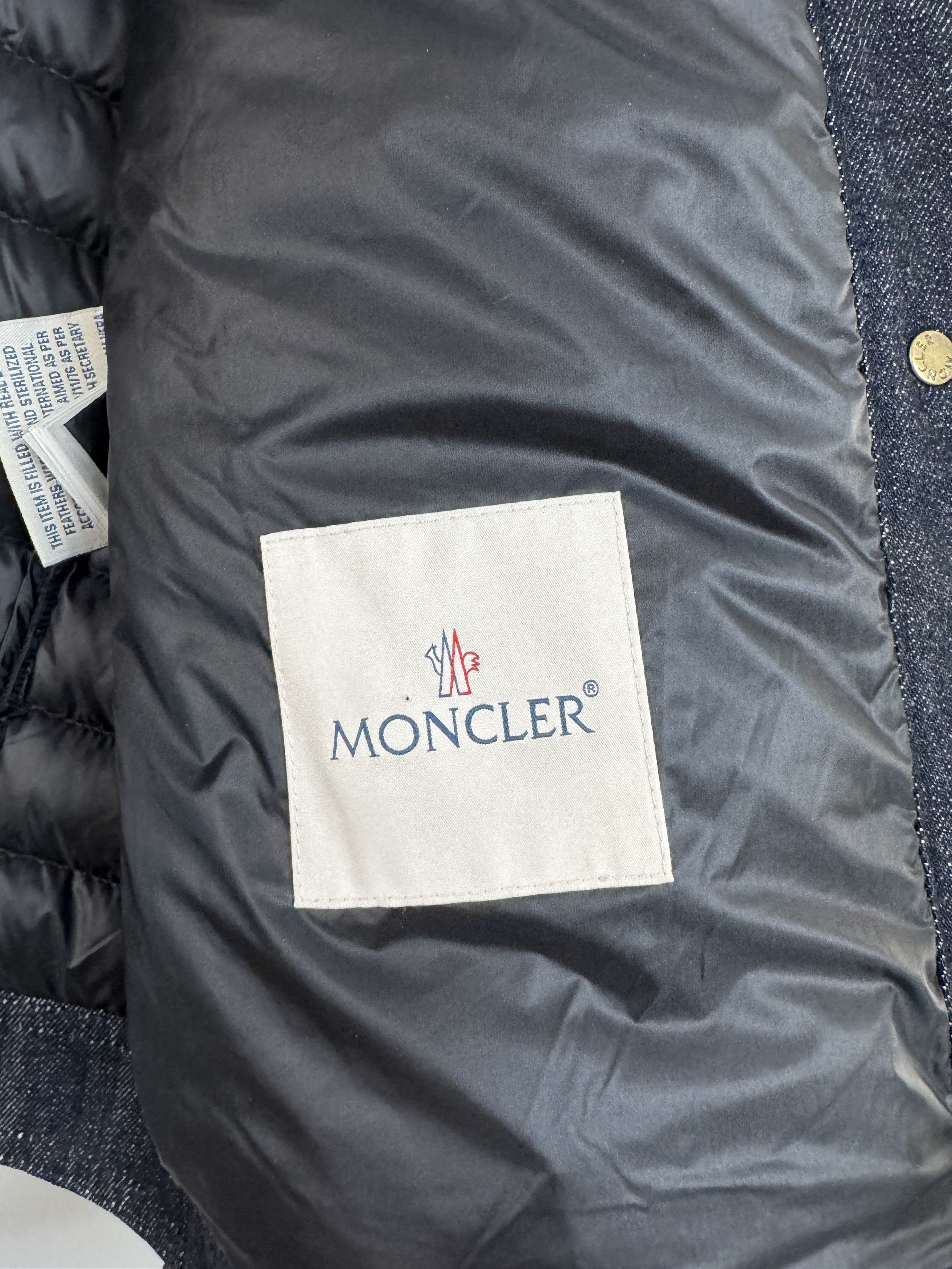 Moncler Moncler Ambert Down Jacket Puffer Denim Trimmed Navy Size 3 Size M / US 6-8 / IT 42-44 - 9 Thumbnail