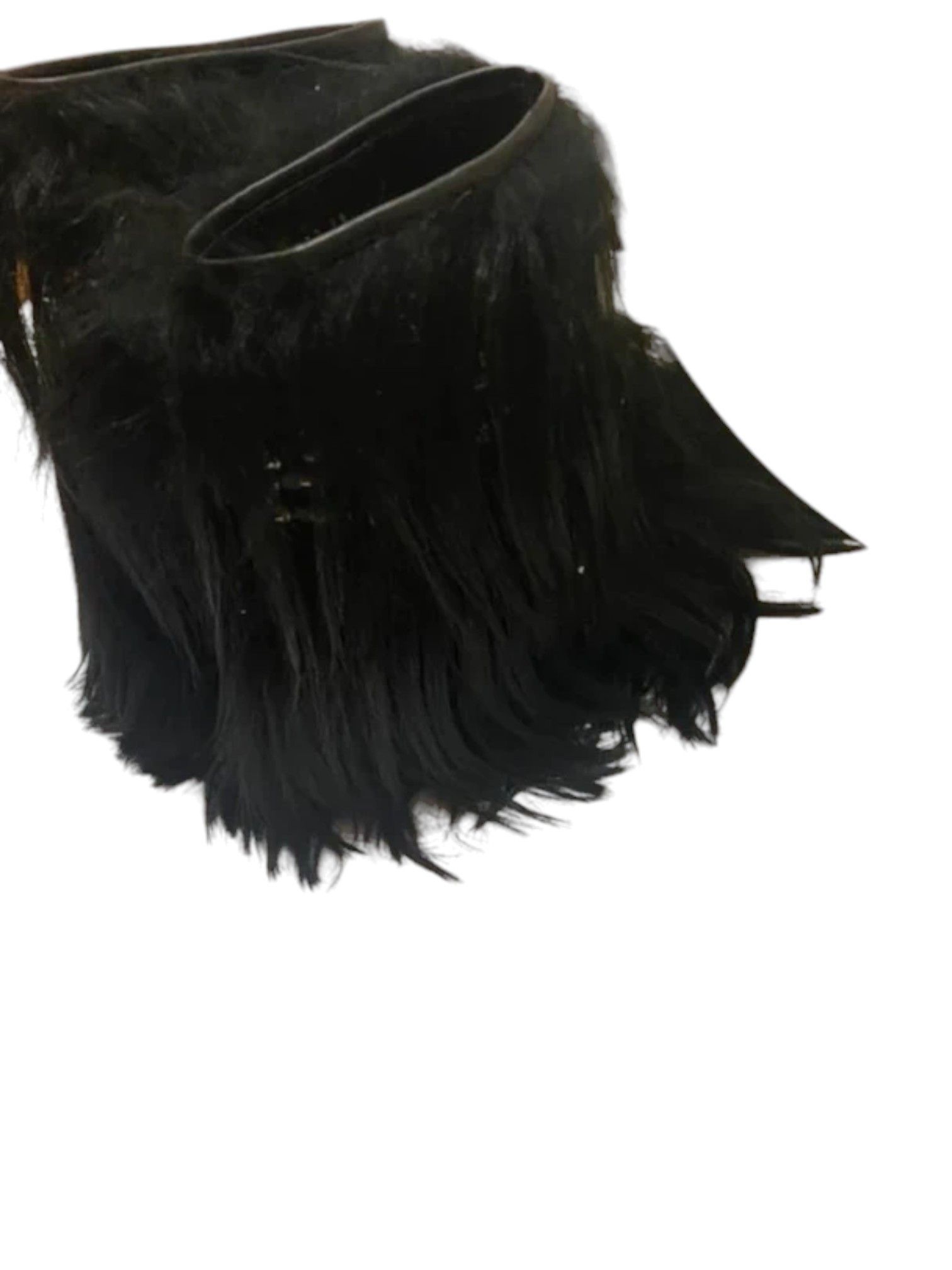 Saint Laurent Paris Saint Laurent Patti Goat Hair Studded Boots Size US 9 / IT 39 - 3 Thumbnail
