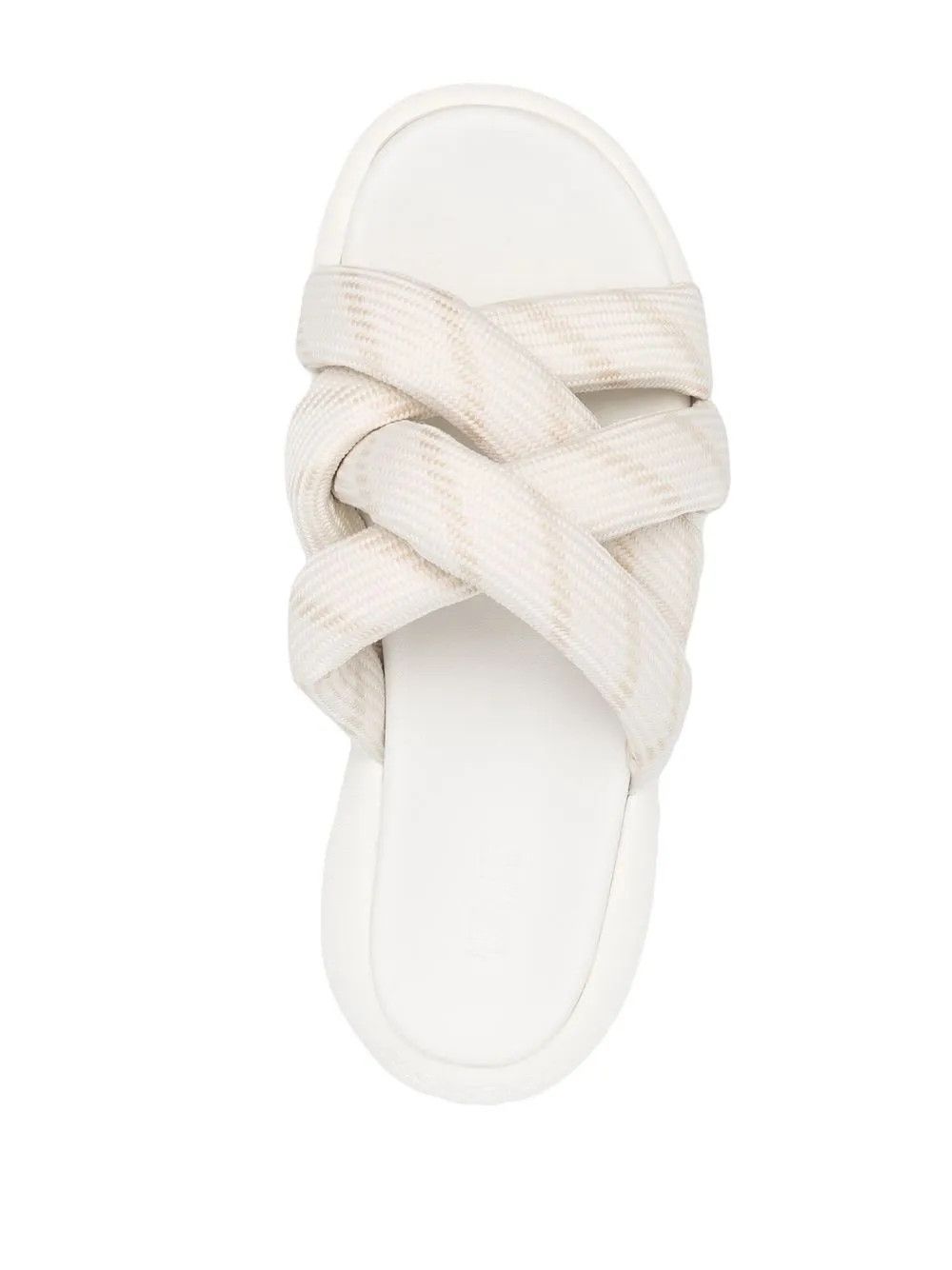 Moncler o1y1125 Slippers in White/Beige Size US 8 / IT 38 - 4 Thumbnail