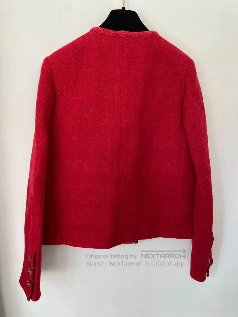 Chanel Chanel Handicraft workshop red double-breasted tweed round Size XS / US 0-2 / IT 36-38 - 2 Thumbnail