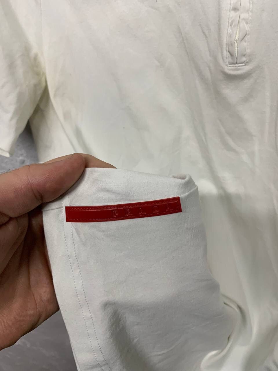 Prada Vintage 2007 Prada Quarter Zip Back Pocket Shortsleeve Size US S / EU 44-46 / 1 - 4 Thumbnail