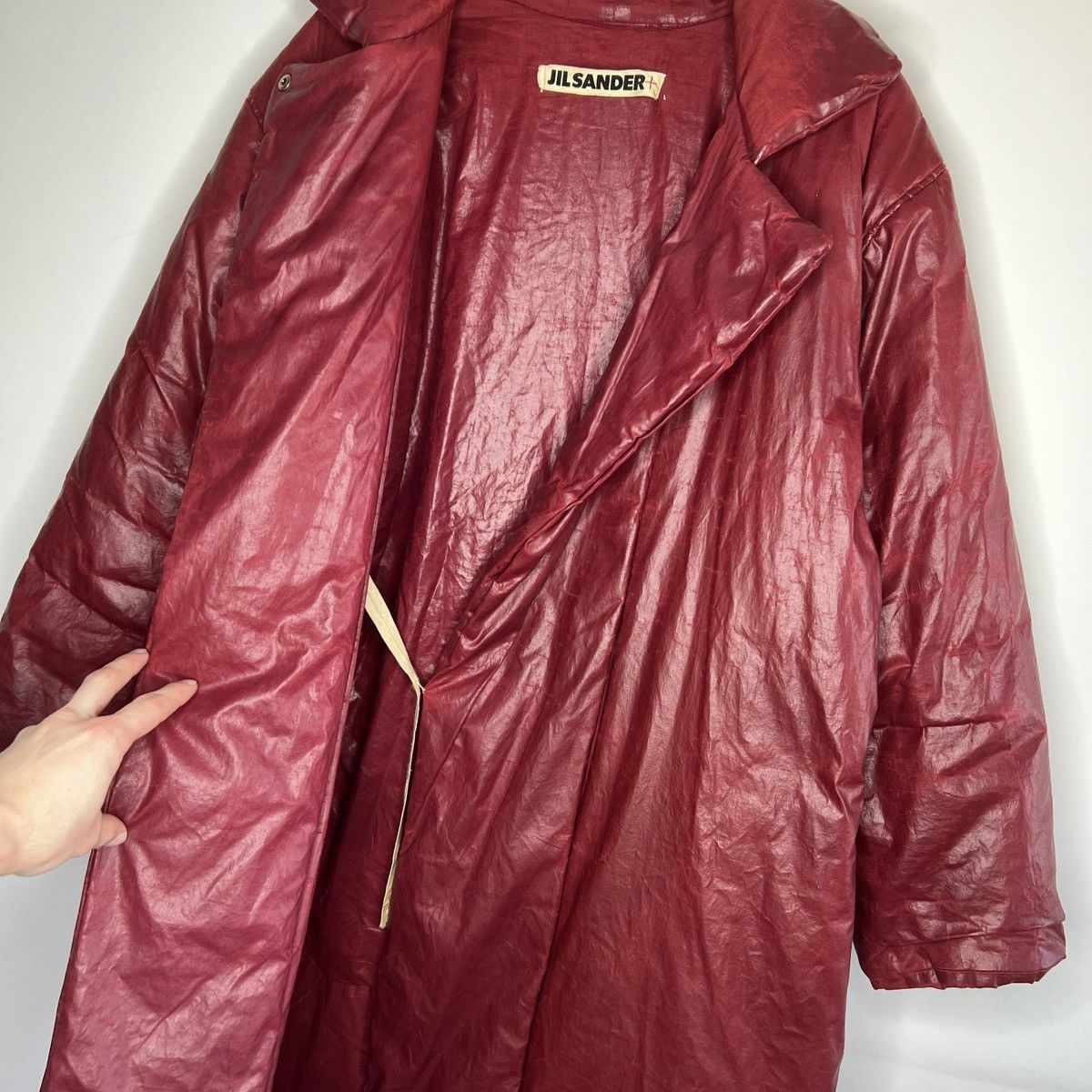 Jil Sander Vintage Jil Sander Heavy Waxed Classic Luxury Coat 90s Size M / US 6-8 / IT 42-44 - 7 Thumbnail