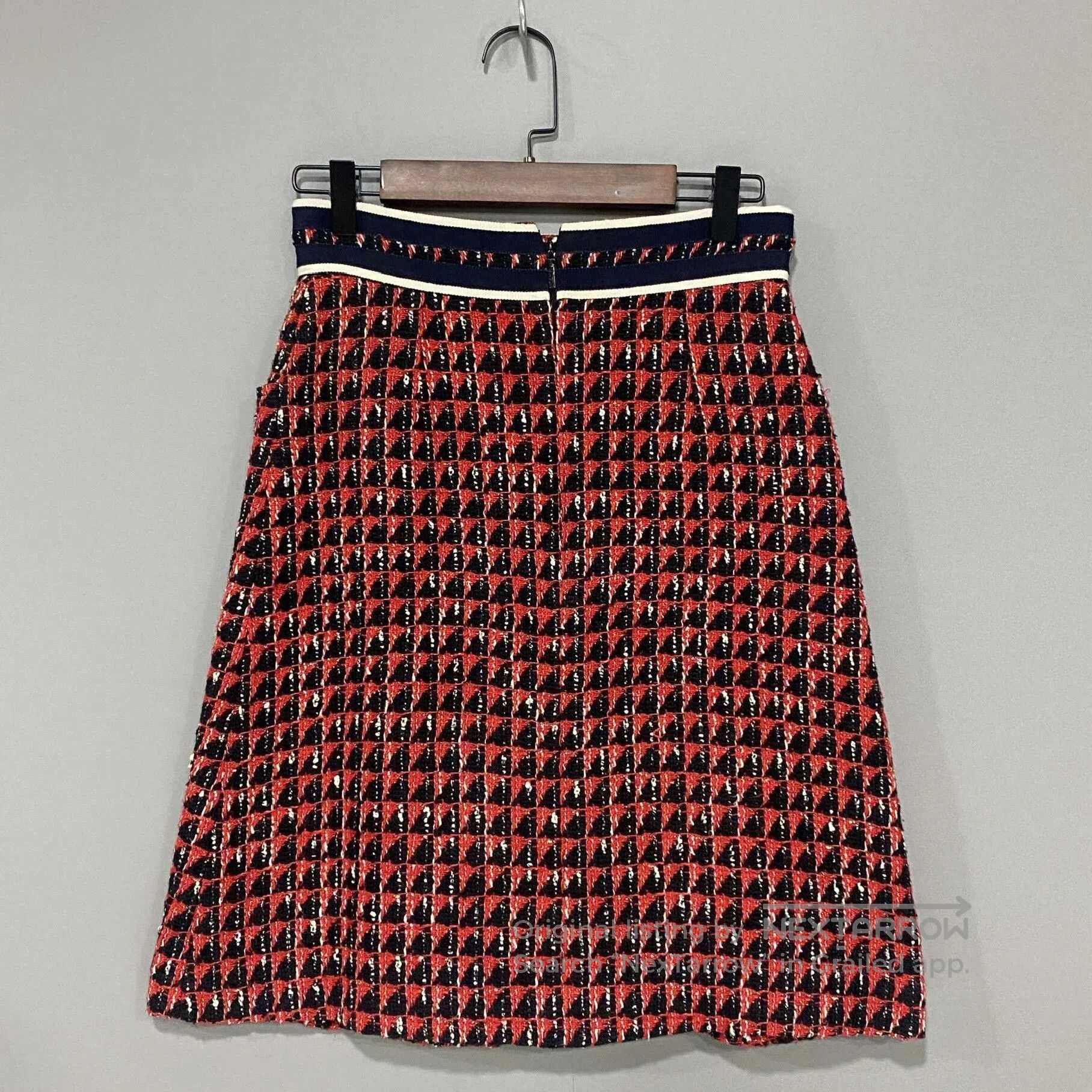 Gucci Houndstooth Tweed Skirt GUCCI. Size 37" - 3 Thumbnail