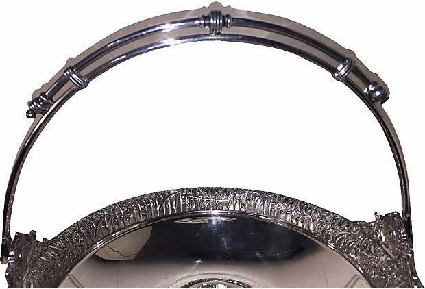 Designer Silver Plated Ornate White Metal Fruit Basket Size ONE SIZE - 3 Thumbnail