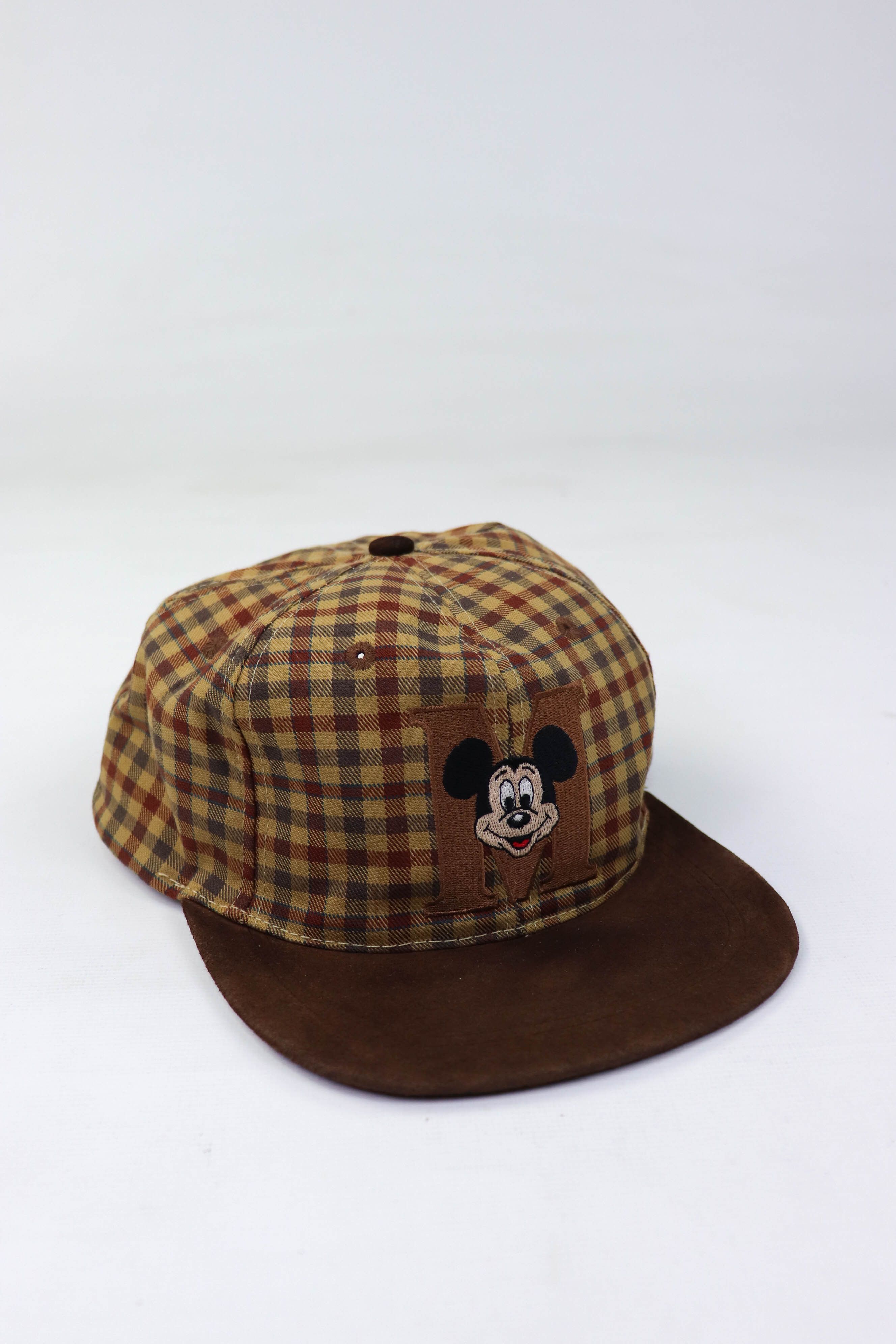 Mickey Mouse 90s Vintage Mickey Mouse GOOFY’S HAT Beige/Brown Plaid Cap Size ONE SIZE - 1 Thumbnail