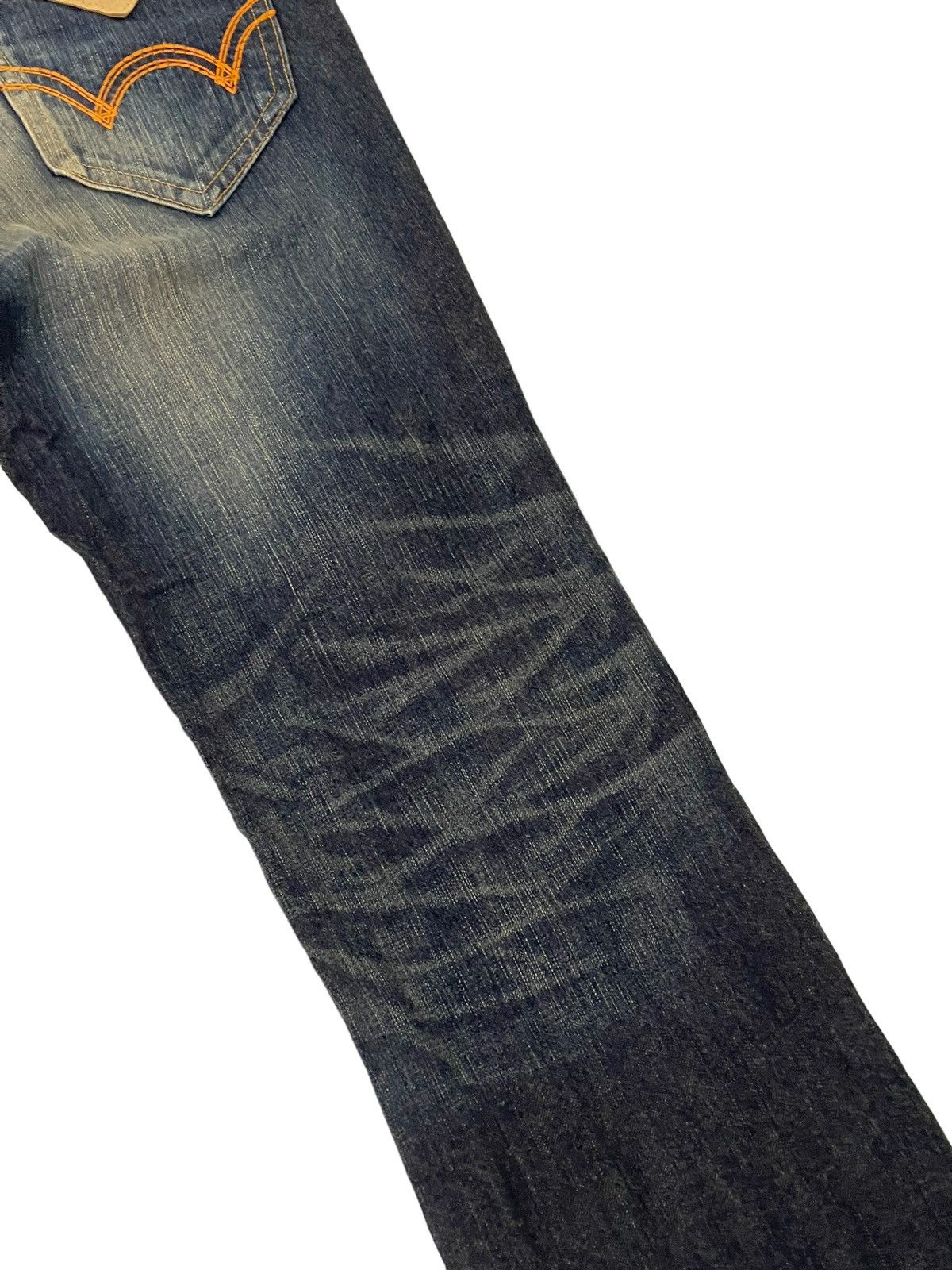 Japanese Brand Flare Jeans Edwin Japan Distress Boot Cut 7🟦3 Size US 31 - 17 Thumbnail