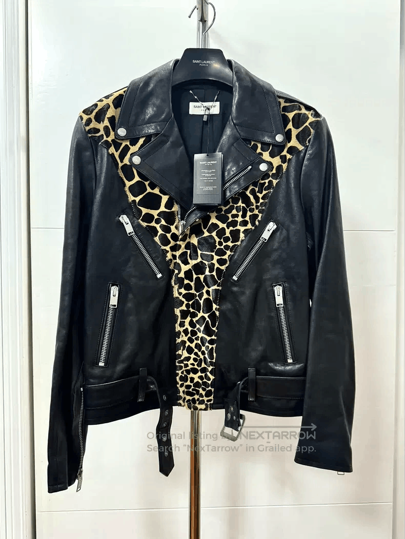 Saint Laurent Paris Saint Laurent Paris Leopard Print Biker Jacket Size US M / EU 48-50 / 2 - 1 Thumbnail