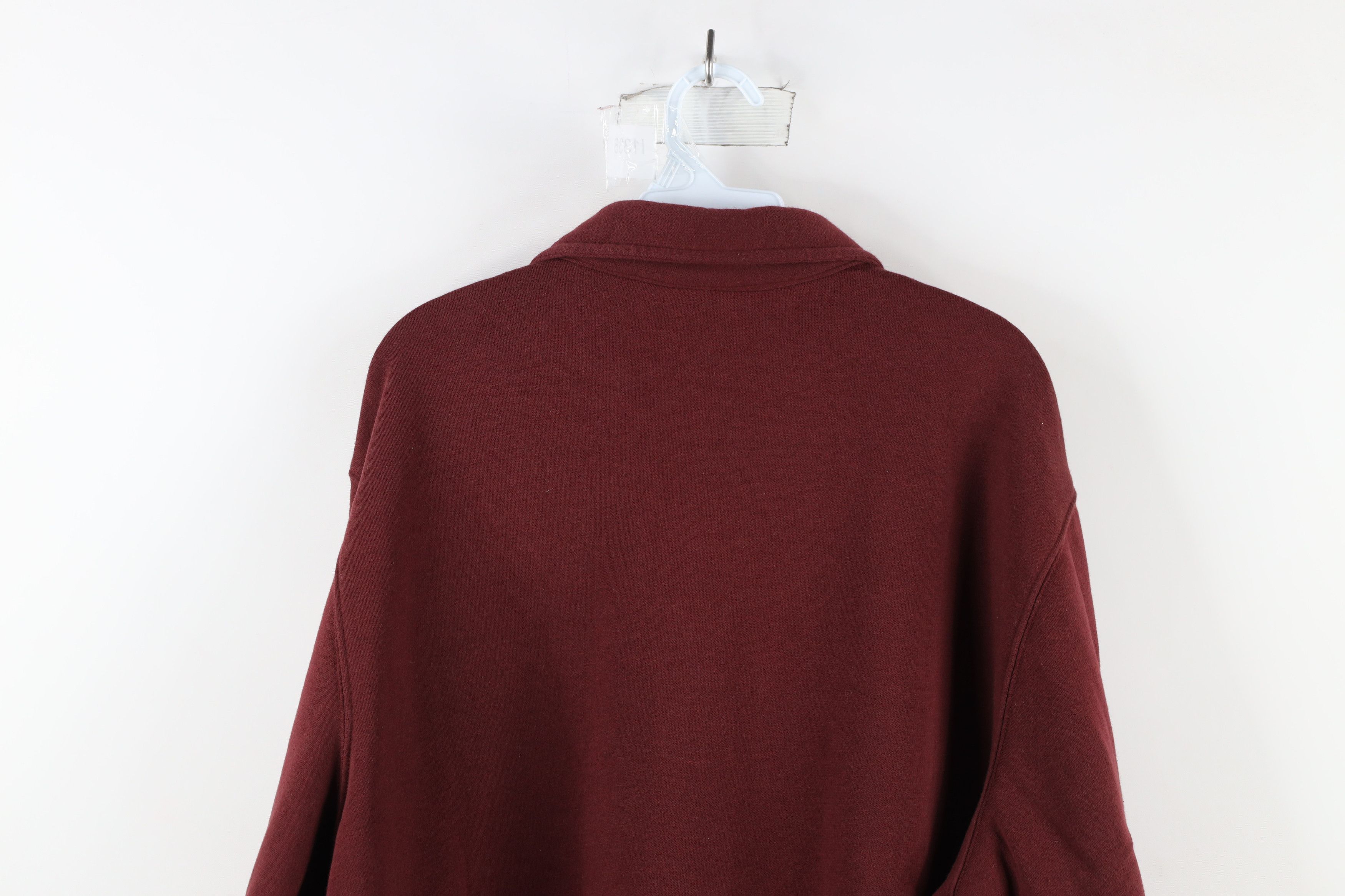 Vintage Vintage 90s Streetwear Collared Pullover Sweatshirt Red Size US L / EU 52-54 / 3 - 8 Thumbnail