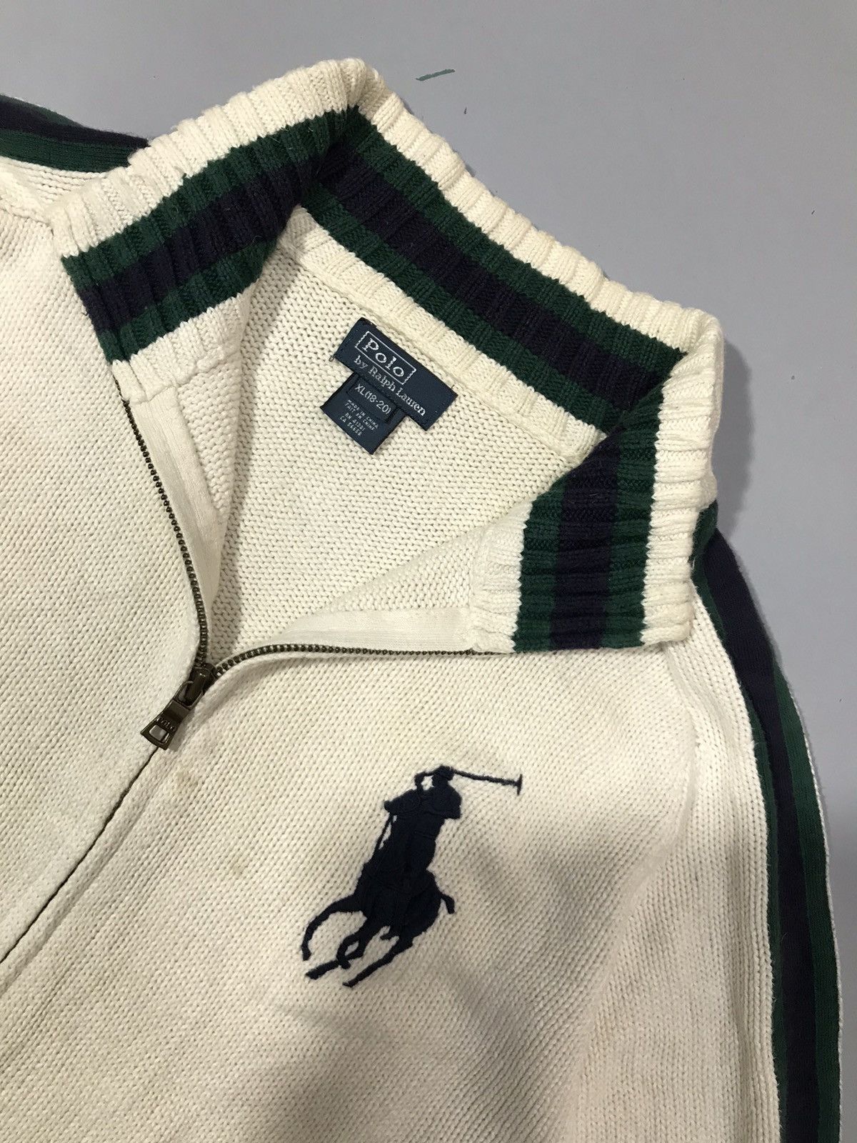 Polo Ralph Lauren Vintage polo big pony zipper sweater Size US XS / EU 42 / 0 - 5 Thumbnail