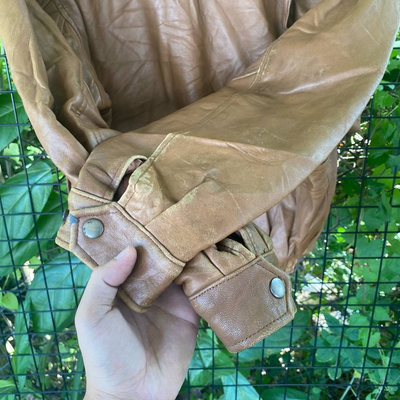 Genuine Leather × Vintage Vintage Ciivin Sherpa Neck Military Style Leather Jacket Size US M / EU 48-50 / 2 - 10 Thumbnail