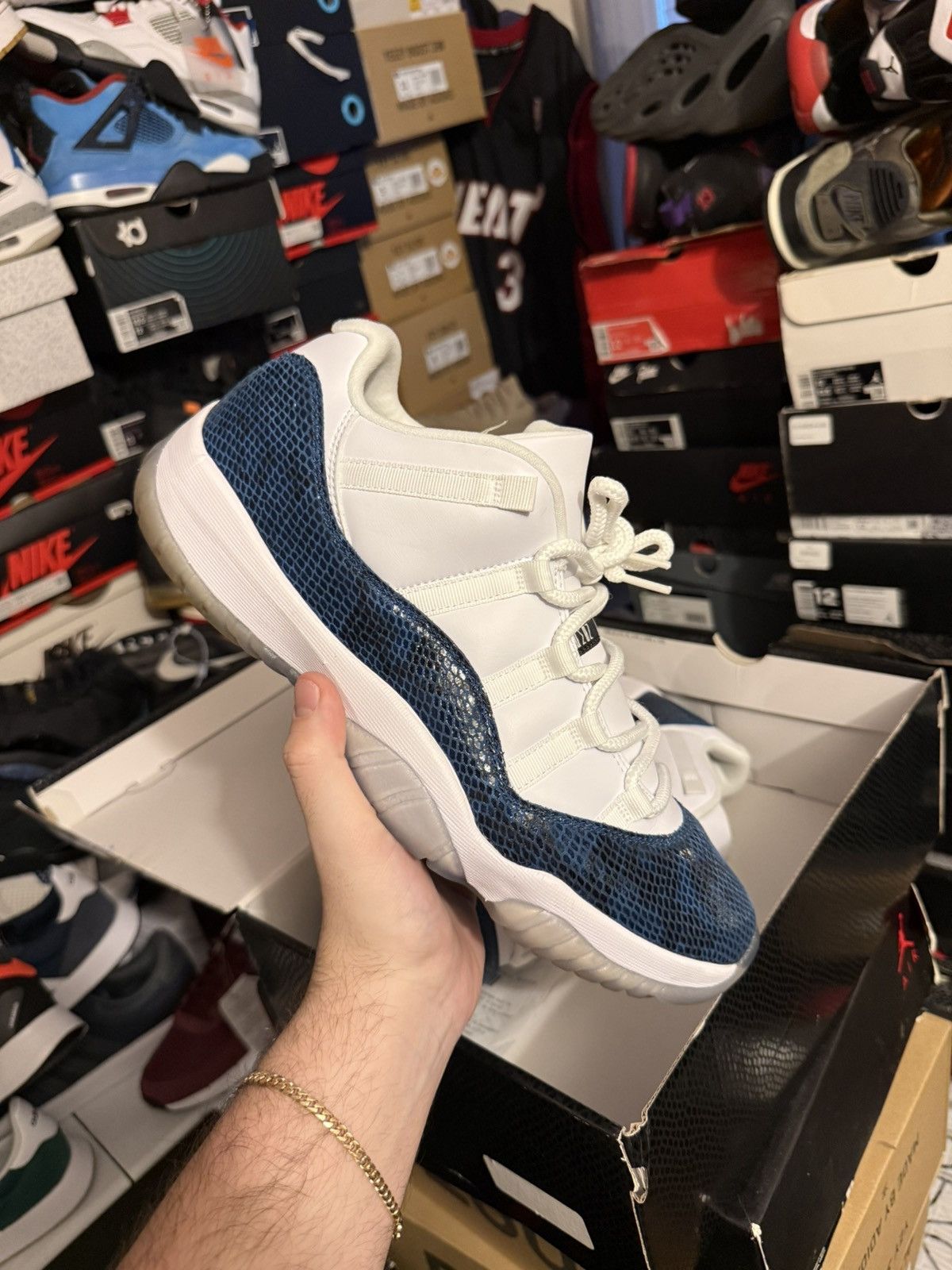 Jordan Brand Jordan retro 11 low navy snakeskin sz 13 Size US 13 / EU 46 - 1 Thumbnail