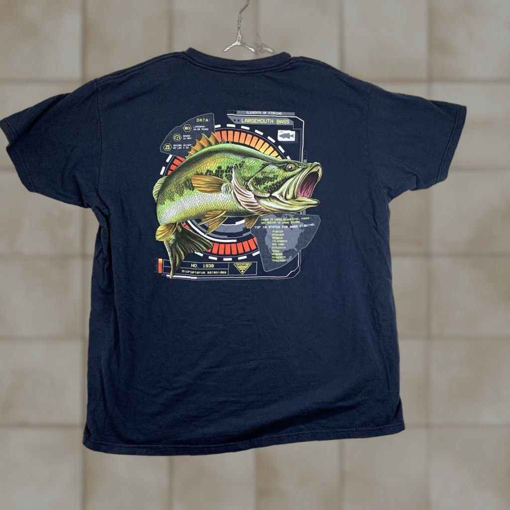 Vintage VINTAGE Columbia PFG T-Shirt Fish Graphic Print Short Sleeve Cotton Men XL Blue 90s Bass Size US XL / EU 56 / 4 - 1 Thumbnail