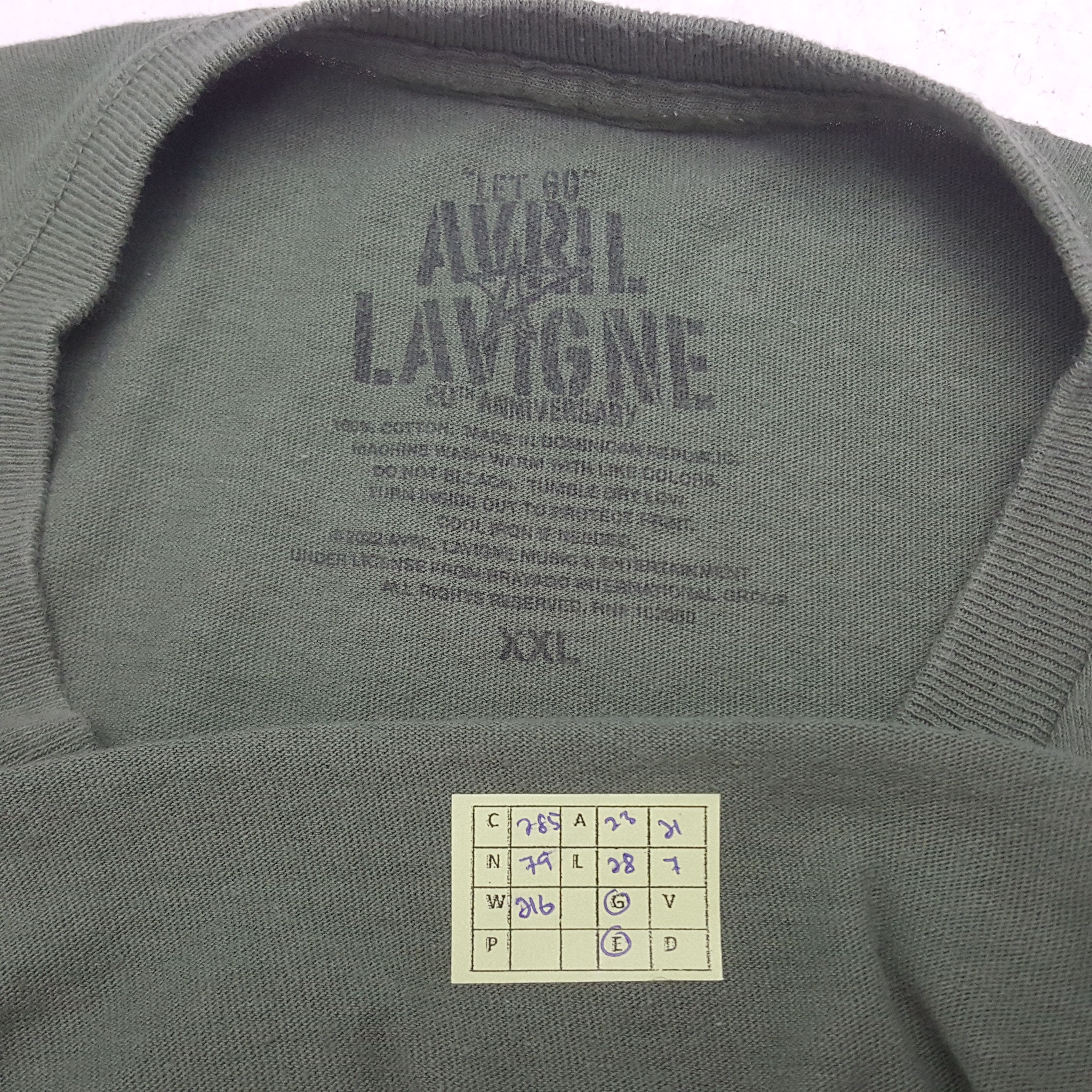 Band Tees Vintage Avril Lavigne Canadian Punk Singer Tshirt C285N79 Size US XL / EU 56 / 4 - 5 Thumbnail