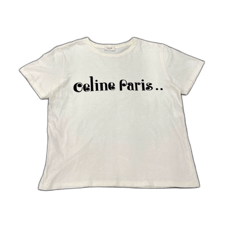 Celine Celine Paris Logo Short Sleeve TShirt Size US M / EU 48-50 / 2 - 1 Thumbnail