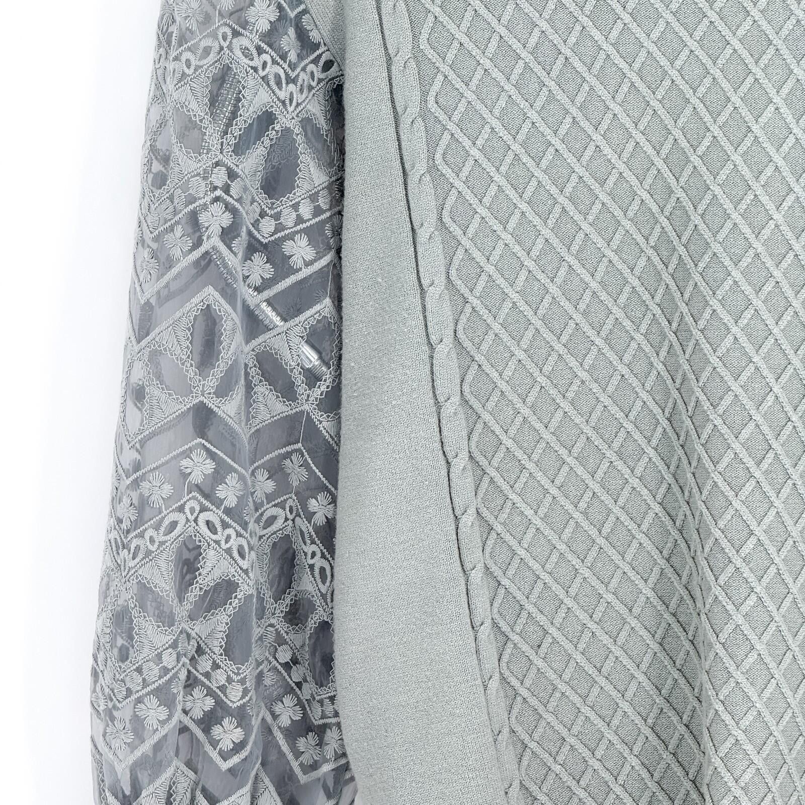 Other CALLIGRAPHIE Green Cable Knit Sheer Lace Sweater Womens M Size M / US 6-8 / IT 42-44 - 4 Thumbnail