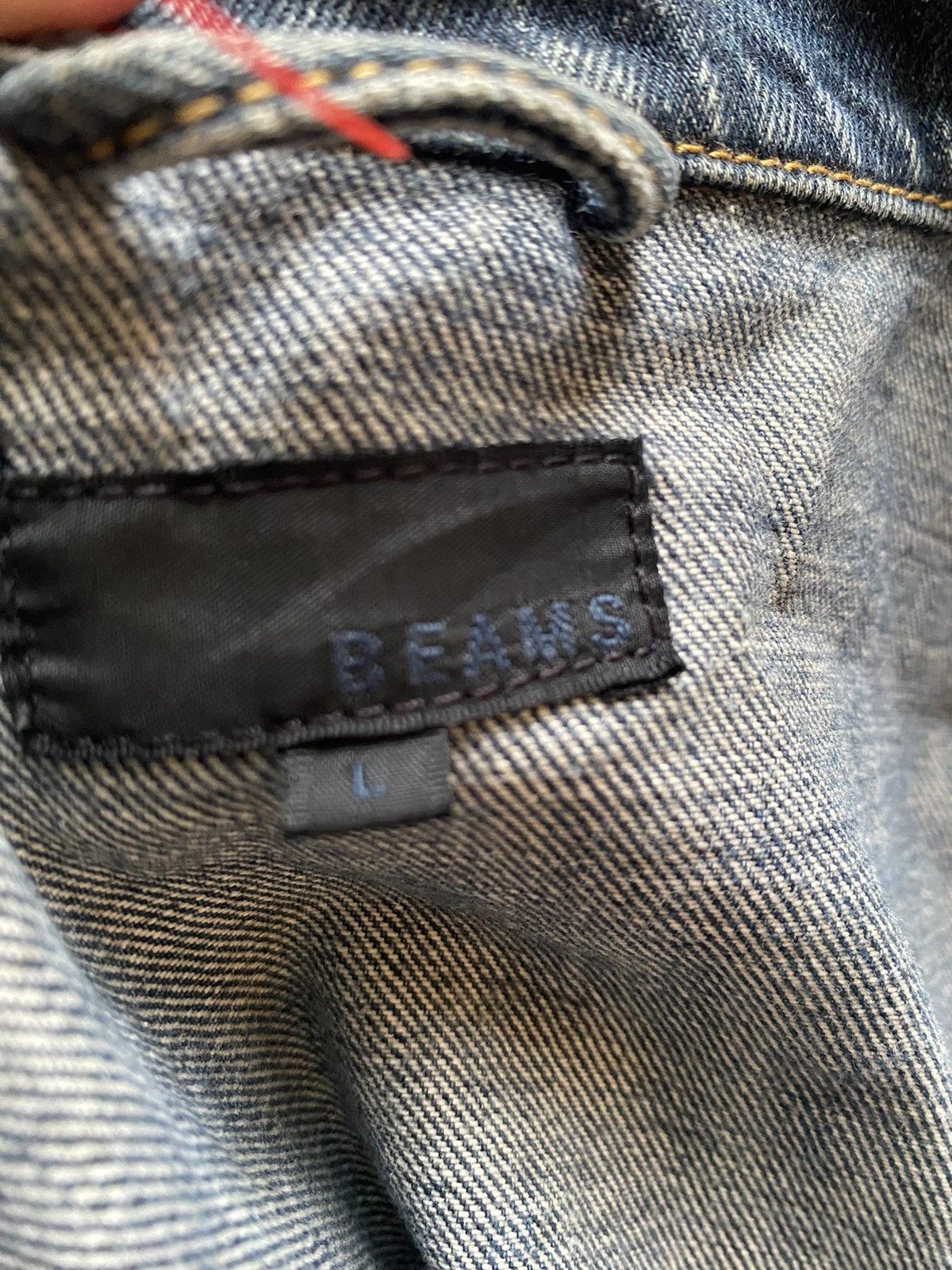 Beams Plus × Japanese Brand disstressed denim jacket Size US L / EU 52-54 / 3 - 18 Thumbnail