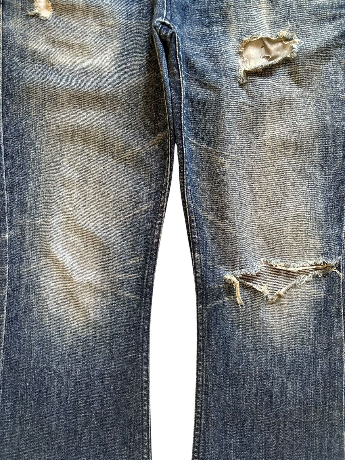 Japanese Brand Vintage Japanese MIDAS Mud Wash Distressed Flare Jeans Size 32" / US 10 / IT 46 - 6 Thumbnail