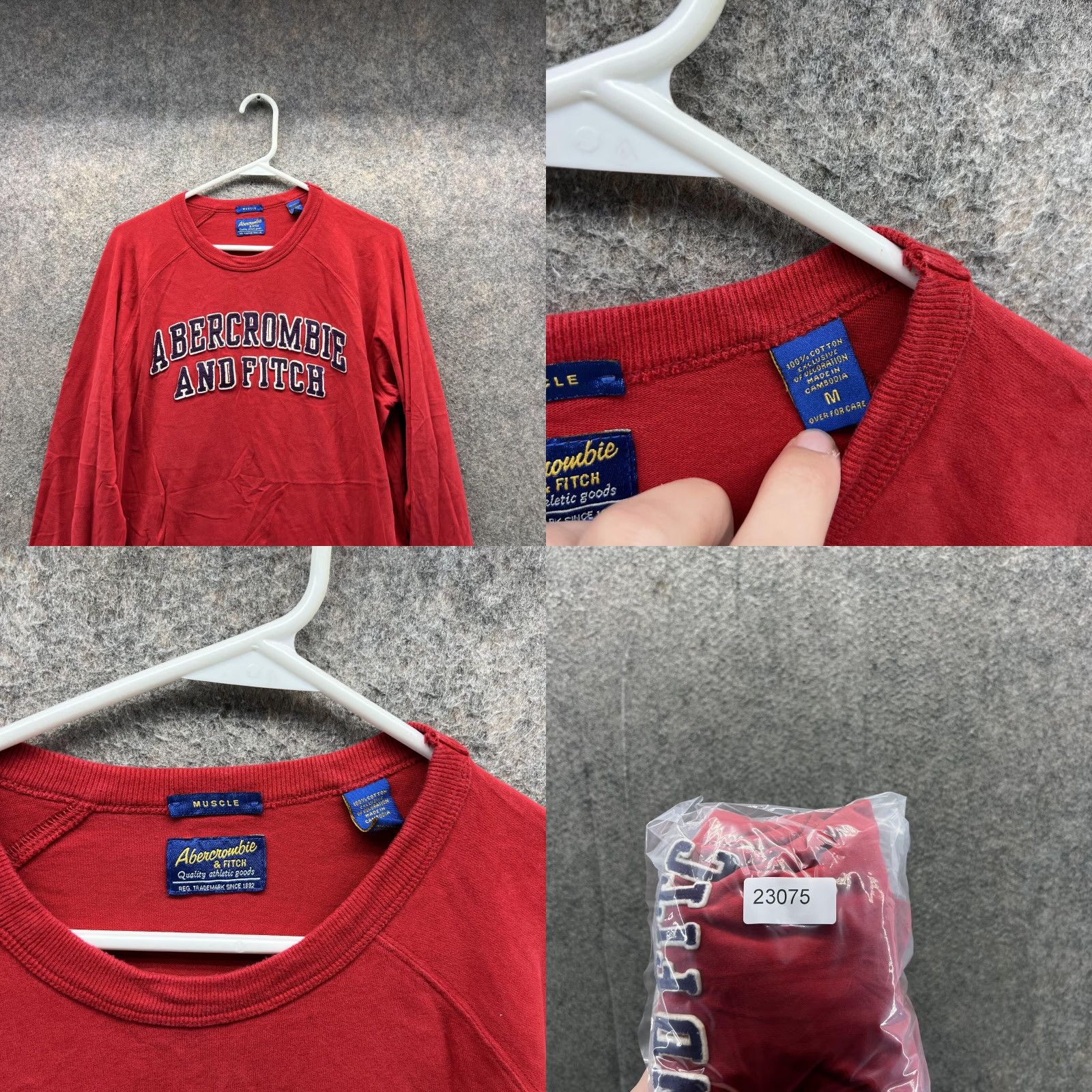 Abercrombie & Fitch VINTAGE Abercrombie & Fitch Sweater Men M Red Crewneck Pullover Muscle Vintage Cardigan? Size US M / EU 48-50 / 2 - 8 Thumbnail