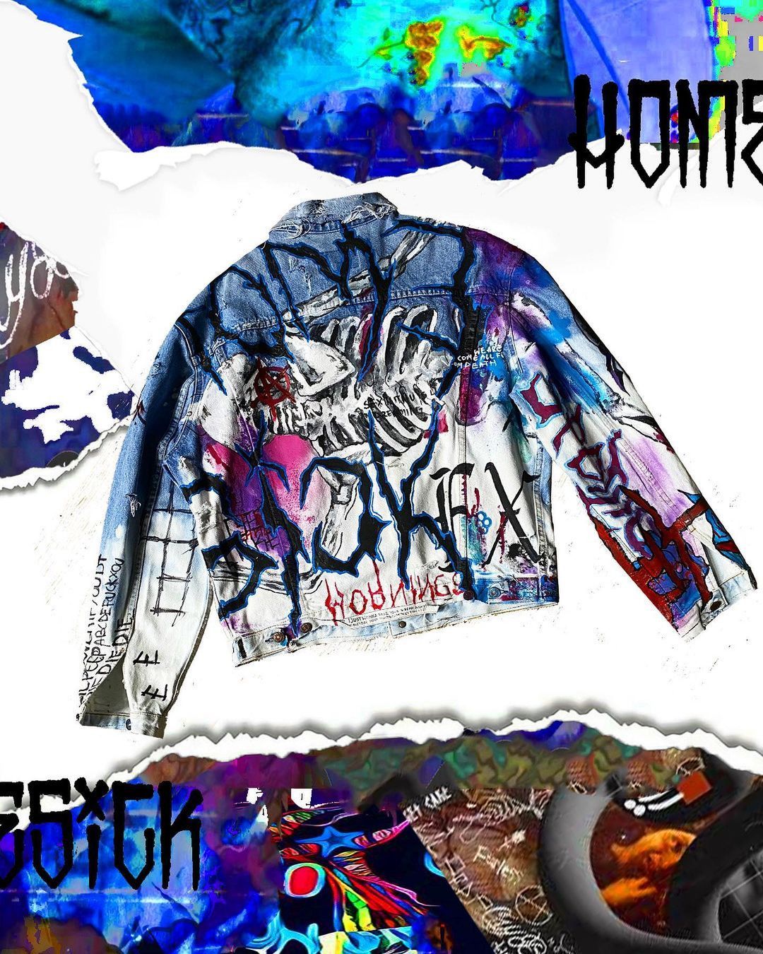 Handmade × Japanese Brand Lil peep custom jacket size L, opium jacket Size US L / EU 52-54 / 3 - 1 Thumbnail