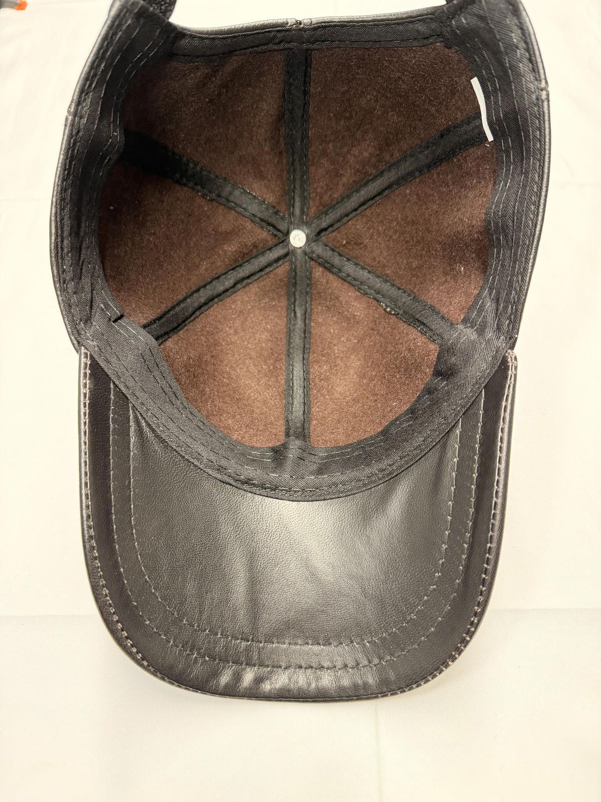 Other NEW Black Leather Baseball Cap - Premium Hat #017 Size ONE SIZE - 5 Thumbnail