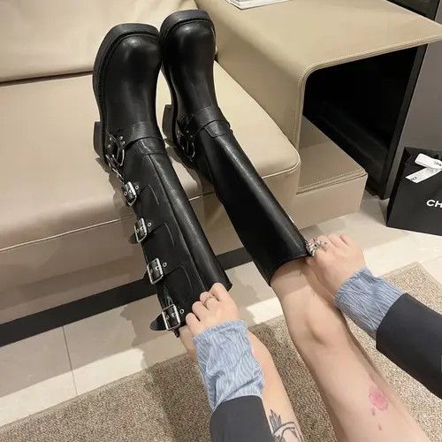 Japanese Brand × Vintage Women’s Biker Boots Gothic Medium Heel Motorcycle style Size US 8 / IT 38 - 4 Thumbnail