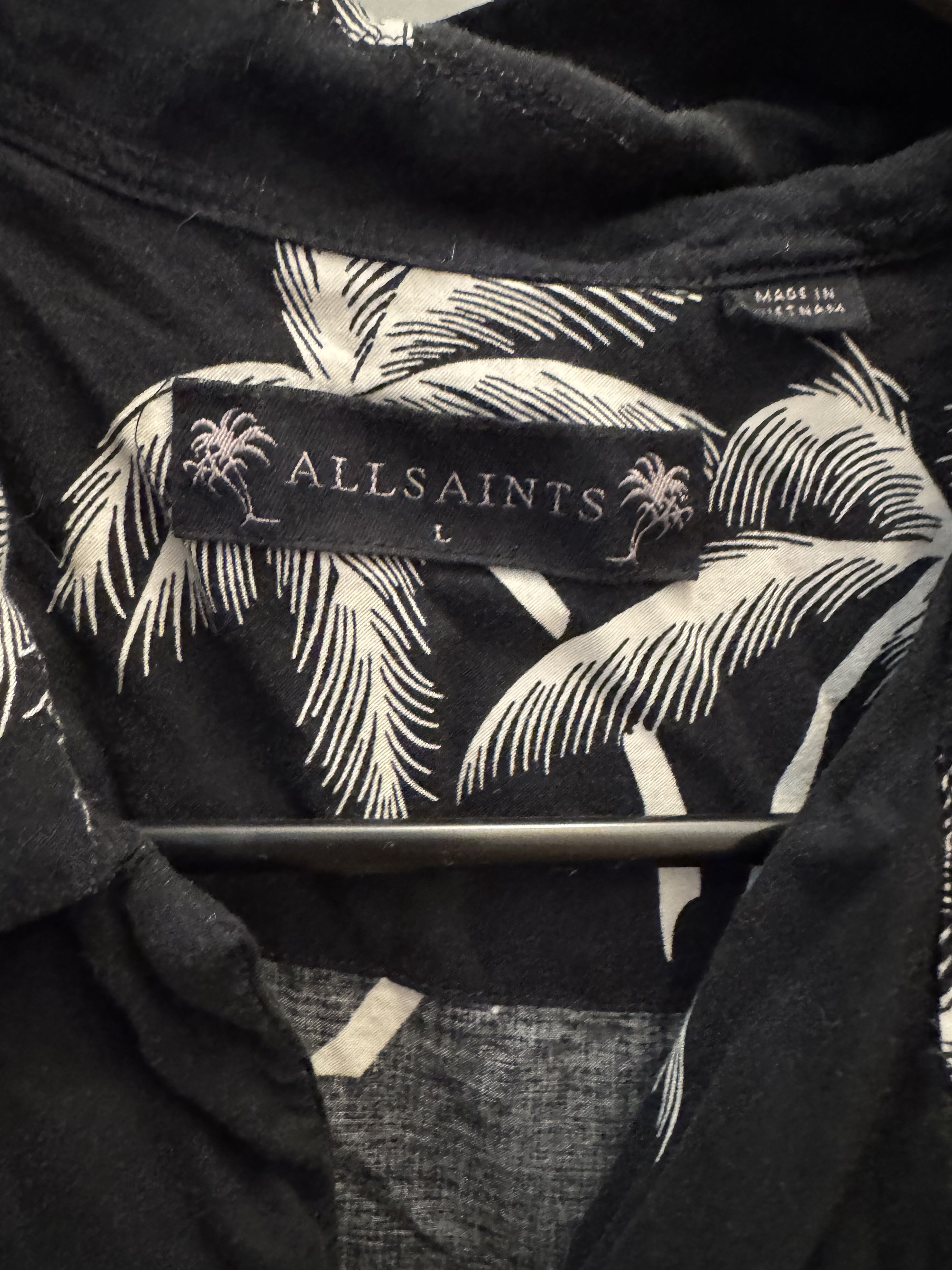 Allsaints Black All Saints Summer Shirt Button Down Size L Size US L / EU 52-54 / 3 - 2 Thumbnail