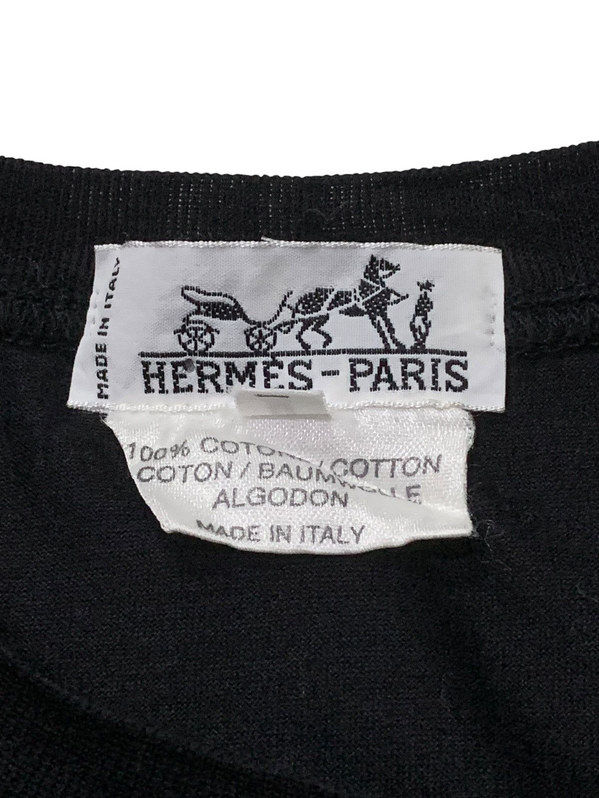 Hermes Vintage Hermes - Paris Embroidered Elephant Boxy Cropped Tee Size US M / EU 48-50 / 2 - 7 Thumbnail
