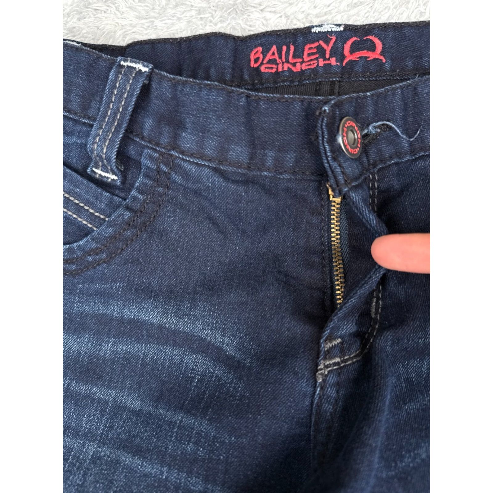Denime Cinch Jeans Womens Bootcut Jeans 0 Blue Denim 26x33 Embroidered 5-Pocket Stretch Regular Inseam 33 Cotton Dark Denim Bagged? Size 25" / US 0 / IT 36 - 5 Thumbnail