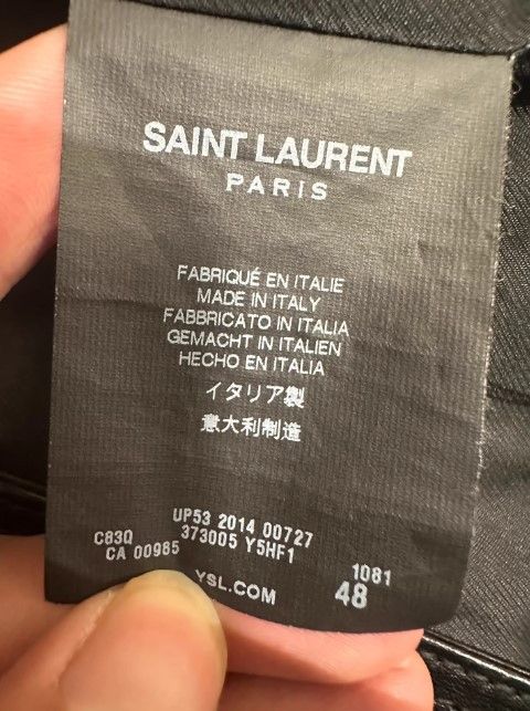 Saint Laurent Paris Saint Laurent Paris Leather Studded Jacket by Hedi Slimane Size US M / EU 48-50 / 2 - 4 Thumbnail